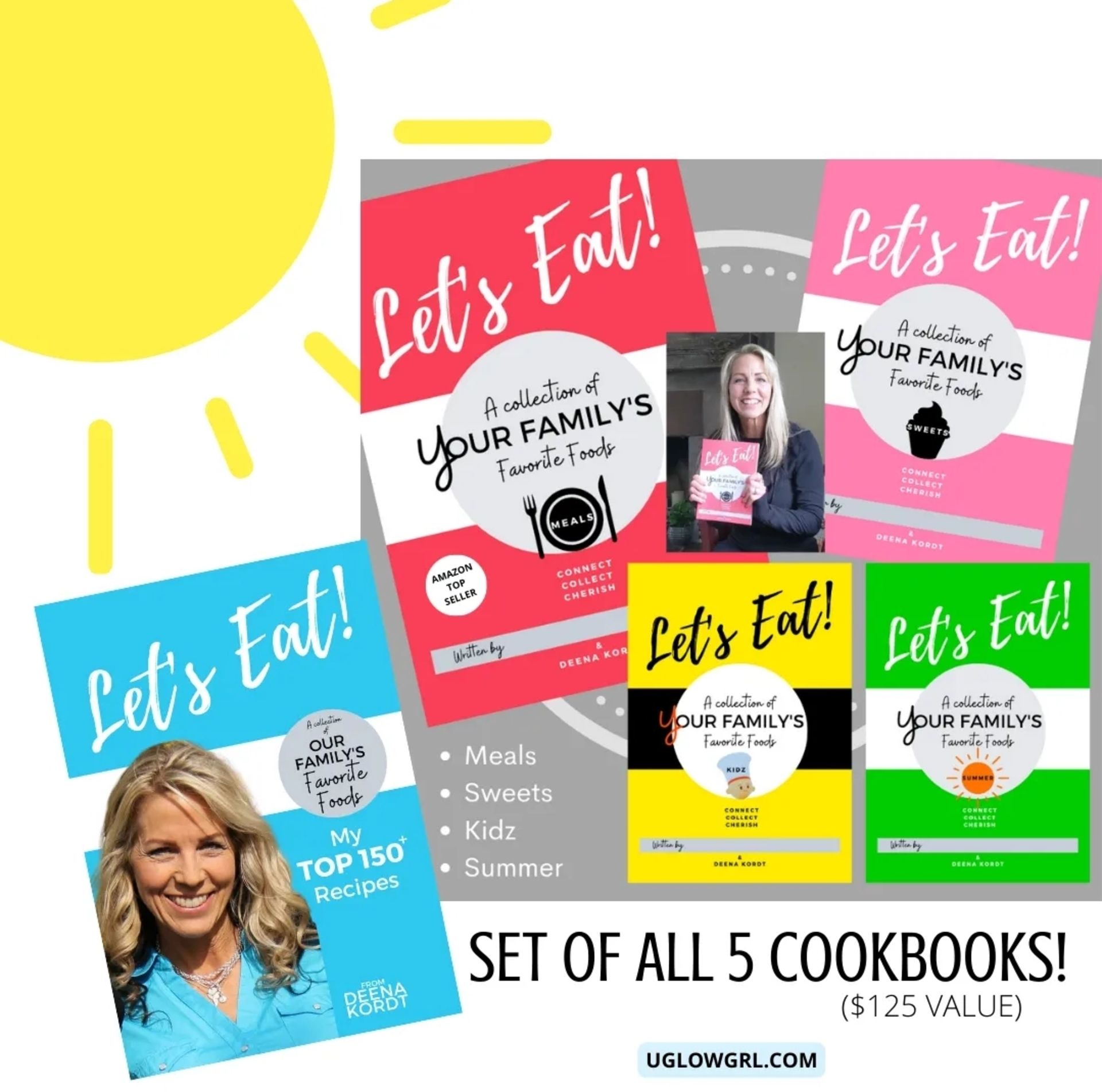 Family Heirloom keepsake cookbooks - set of 5 - Retail Value: $125 - Donated By: Uglowgrl.com