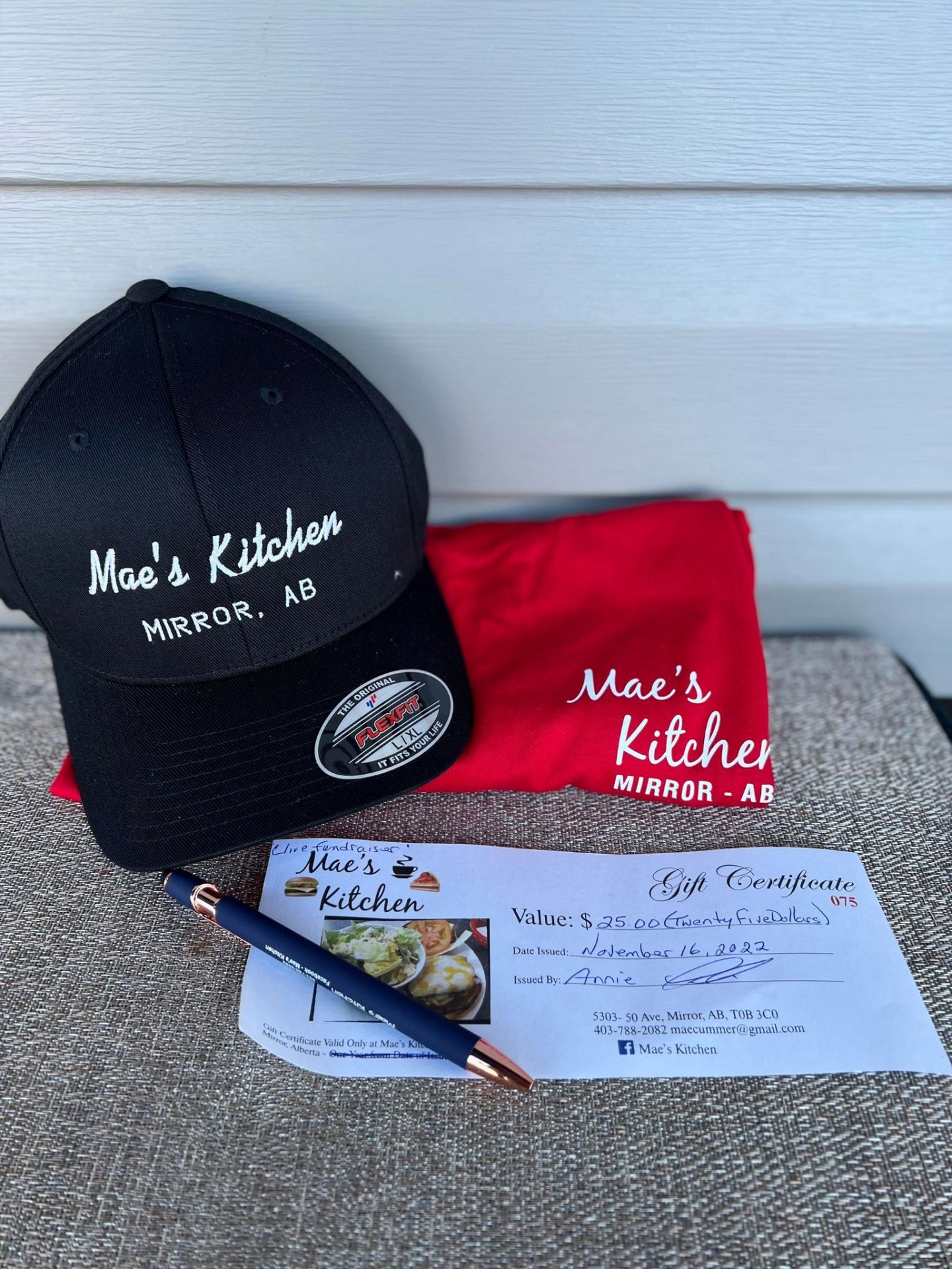 Mae's Kitchen $50.00 package - Donated By: Mae's Kitchen - Retail Value: 90