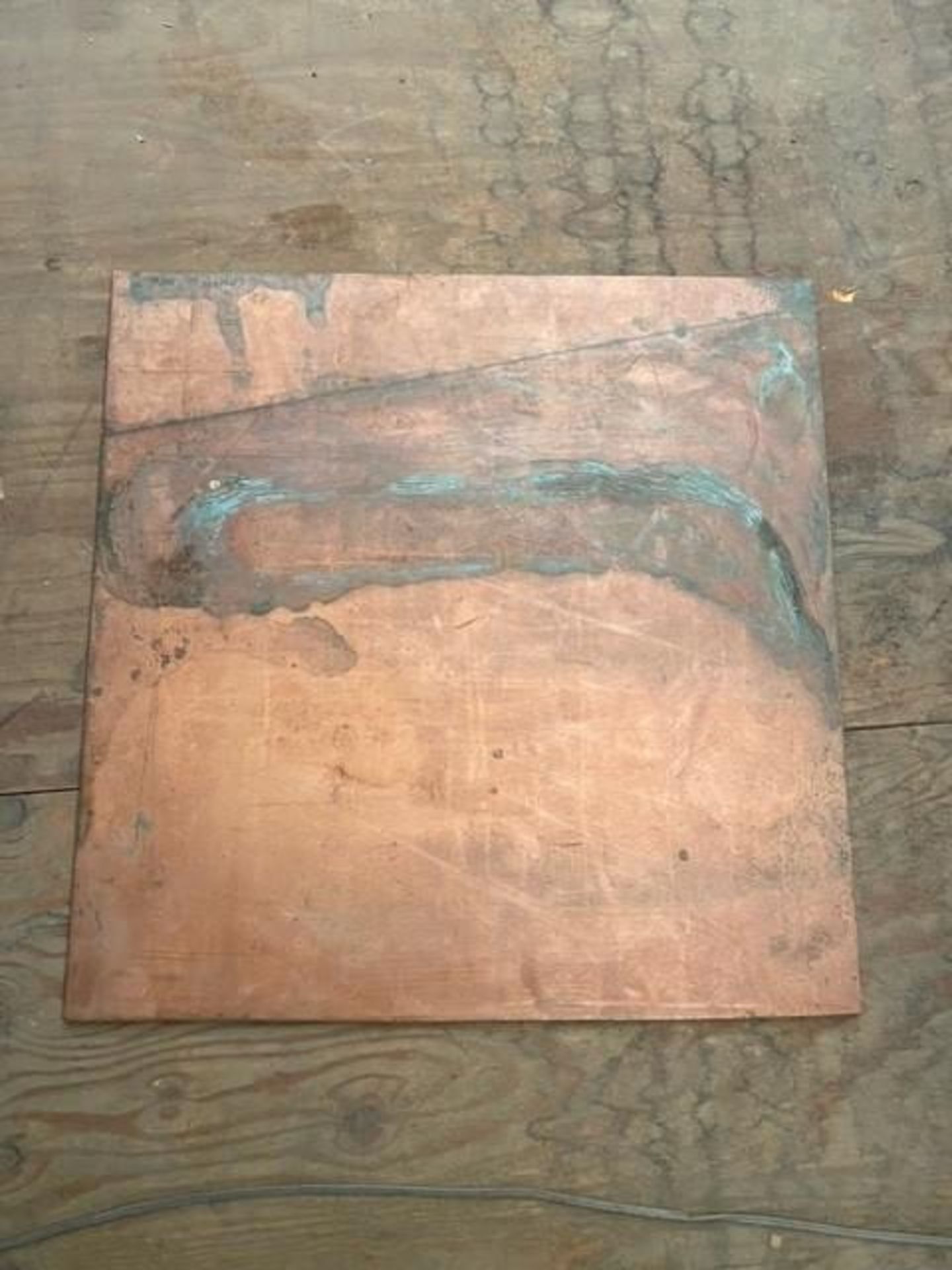 Approximately 3'x3' Copper Plated Plastic Sheet