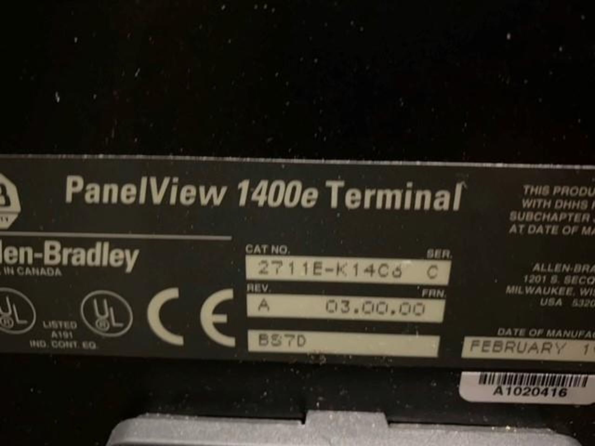 Allen Bradley Panel View Terminal - Image 2 of 2