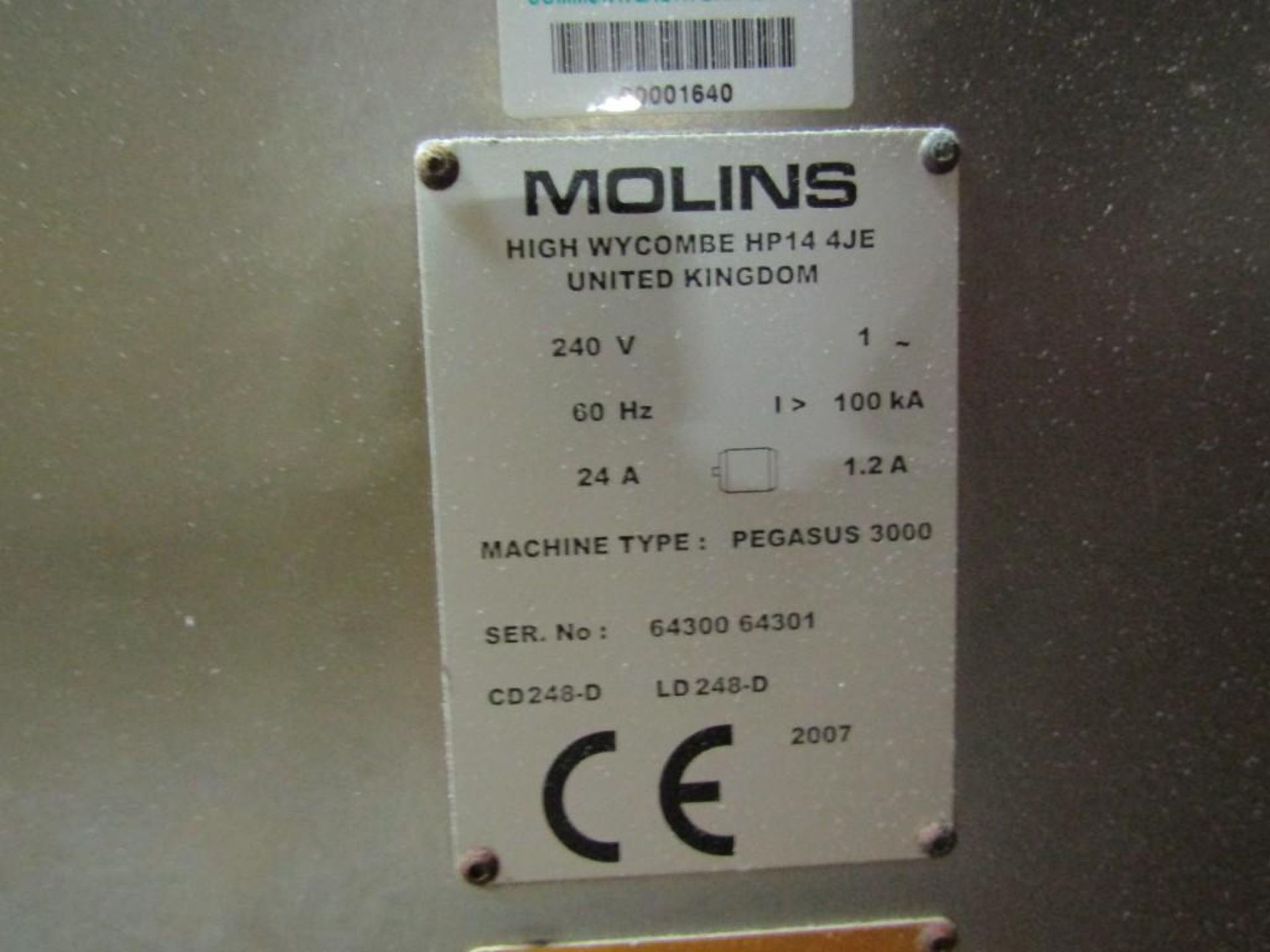 2007 Molins Pegasus DX Filter Senders - Image 3 of 11