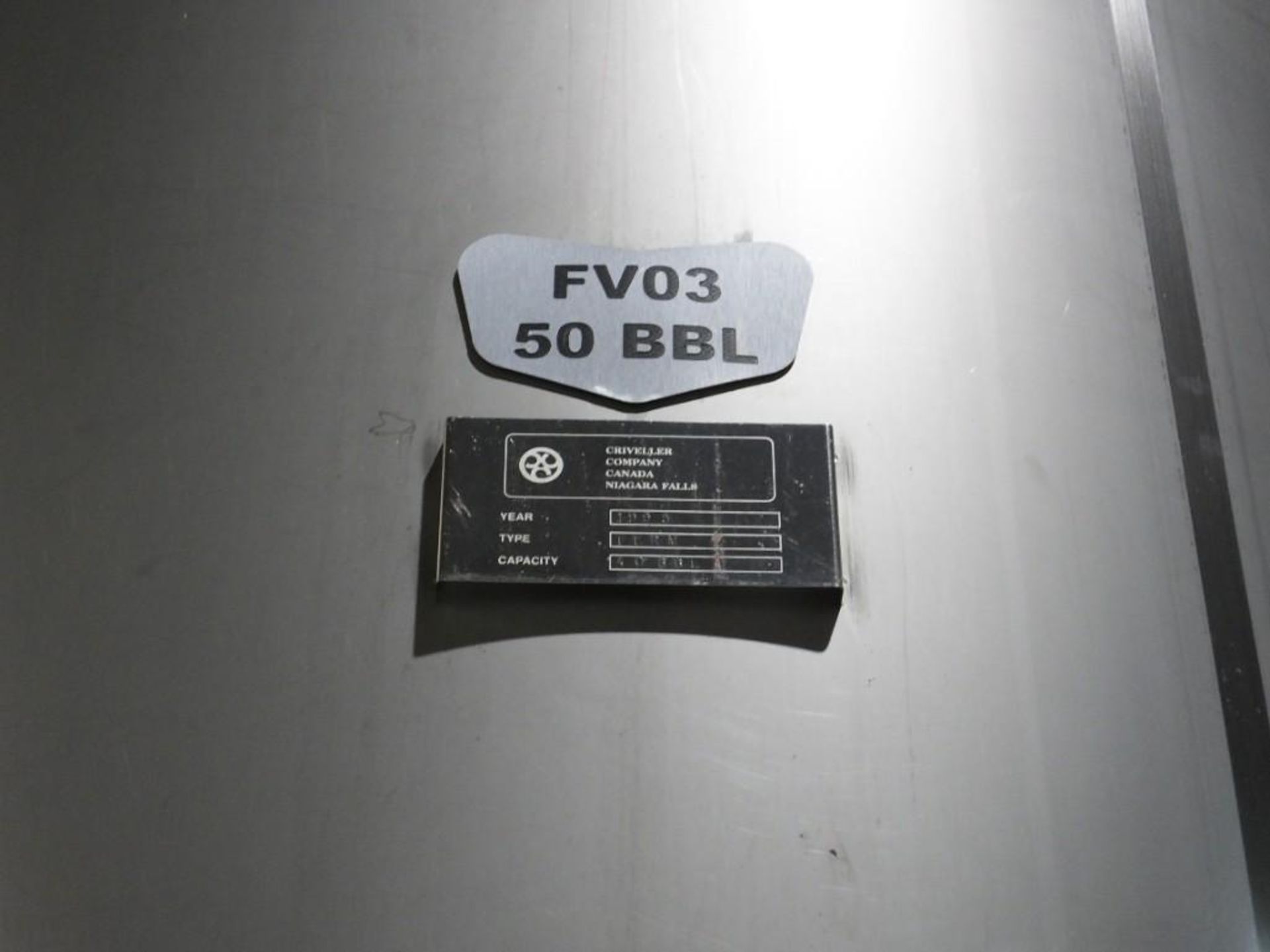 1995 Criveller FV03 40 BBL S/S Jacketed Fermentation Tank - Image 3 of 5