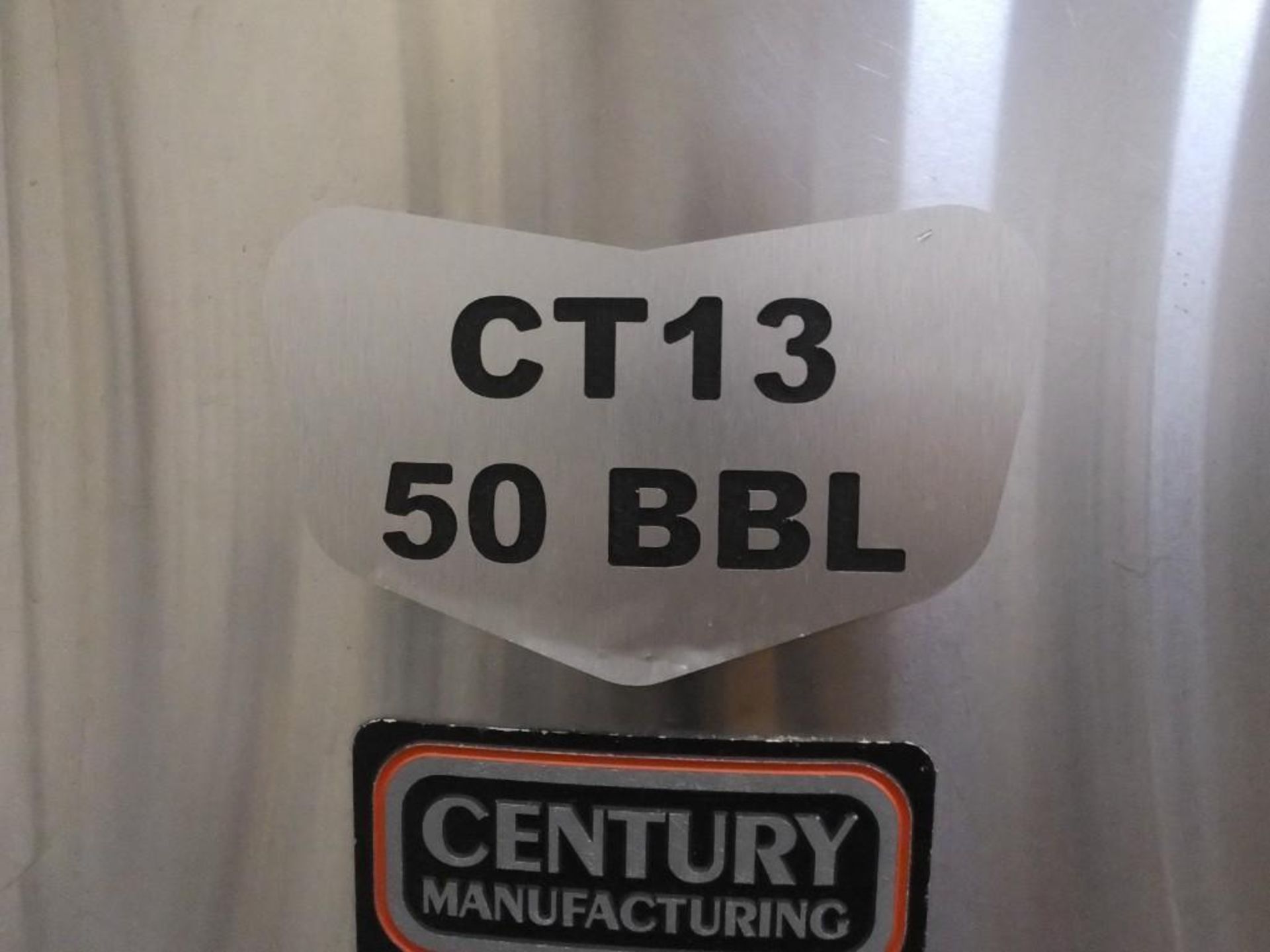 Century Manf. CT13 50 BBL S/S Jacketed Tank - Image 2 of 6