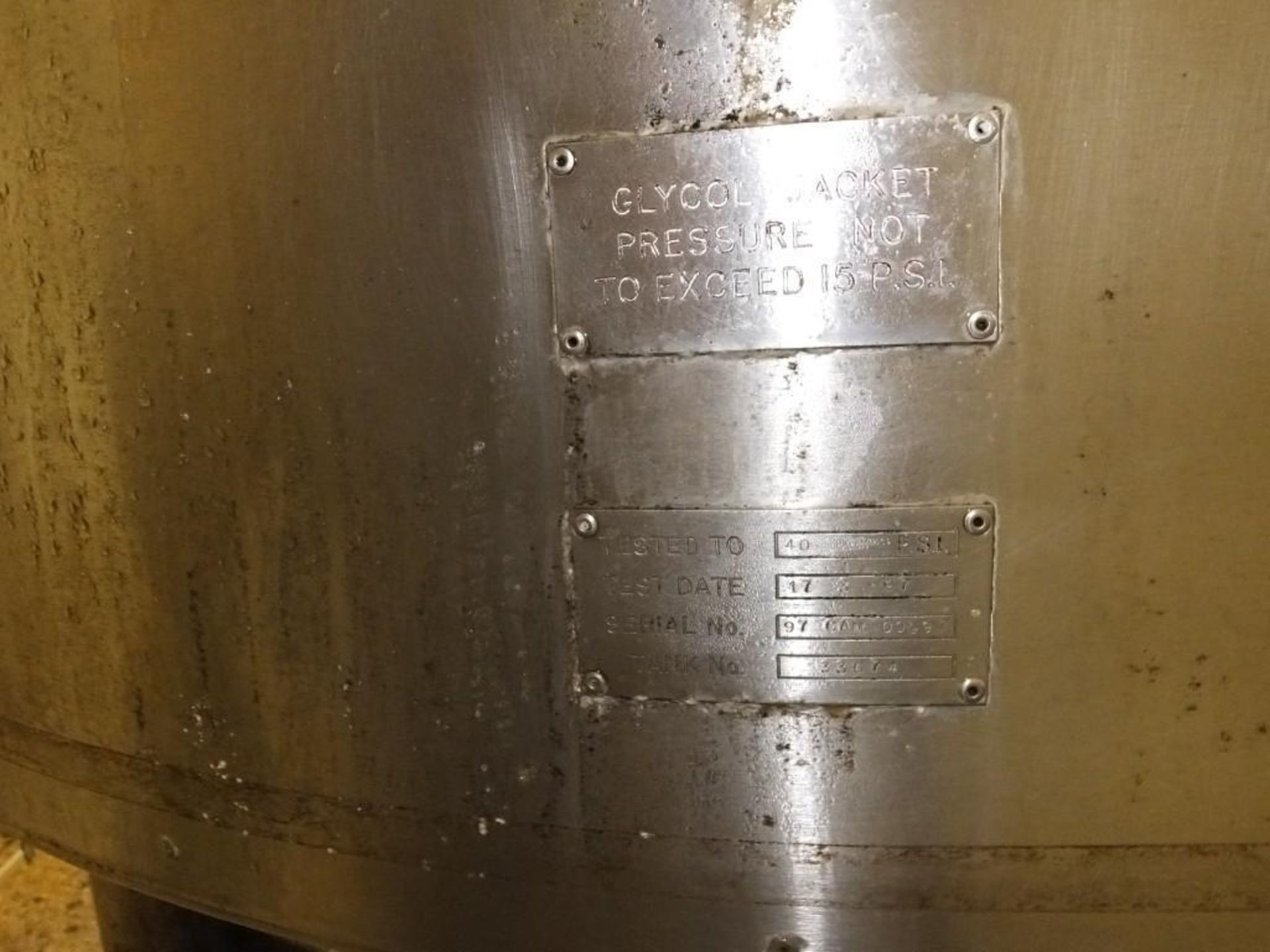 1997 Pugsleys CT07 50 BBL S/S Jacketed Tank - Image 4 of 6