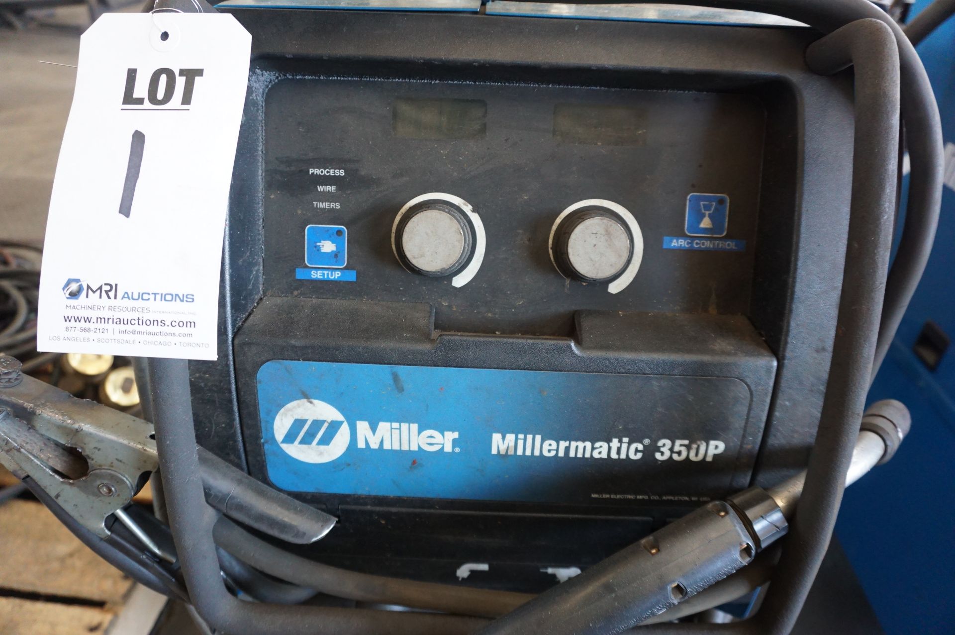 MILLER MILLERMATIC 350P MIG WELDER, S/N MK173014N, WITH WELD GUN & CABLE - Image 2 of 3