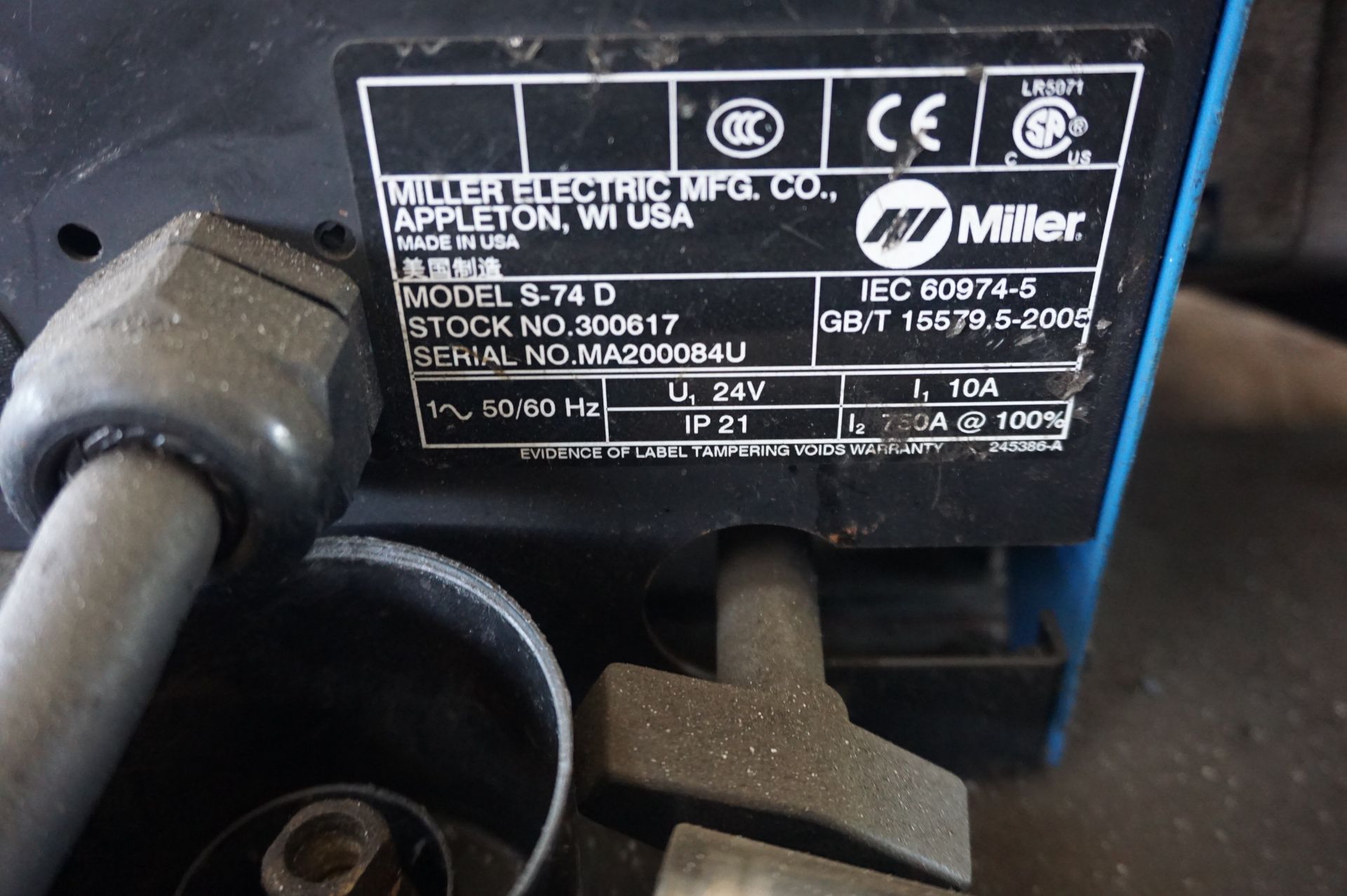 LOT TO INCLUDE: (1) MILLER DELTAWELD 452 CV-DC WELDING POWER SOURCE, (1) MILLER S-74 SERIES WIRE - Image 6 of 6