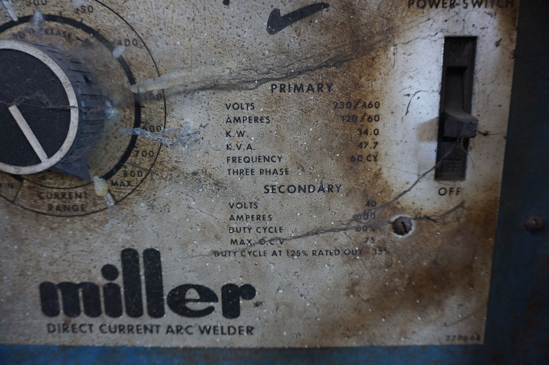 MILLER DC ARC WELDER MODEL SRH-666 *FOR PARTS*, NELSON TRW NS/30 *FOR PARTS* - Image 7 of 7