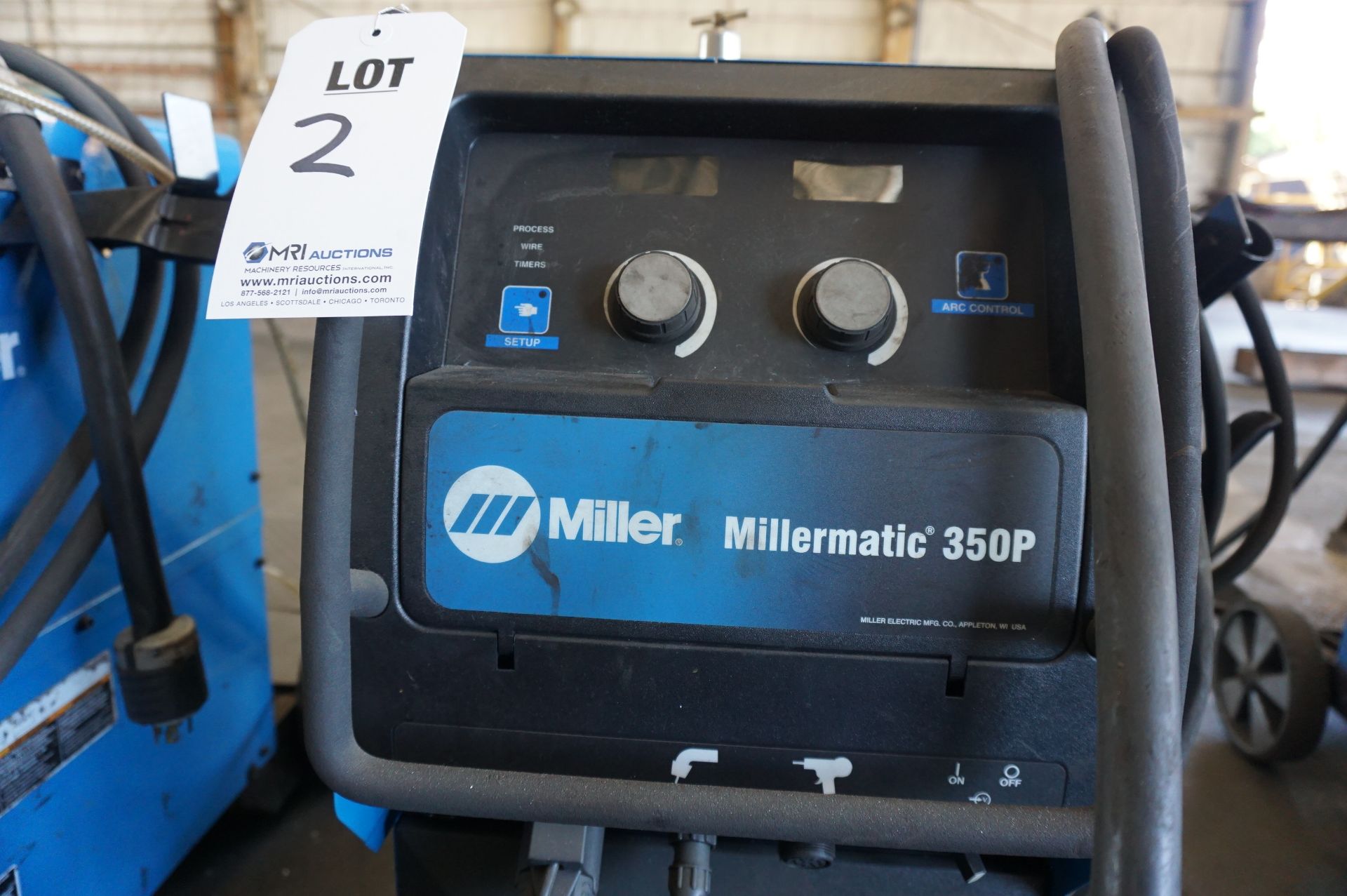 MILLER MILLERMATIC 350P MIG WELDER, S/N MK223004N, WITH WELD GUN & CABLE - Image 3 of 6