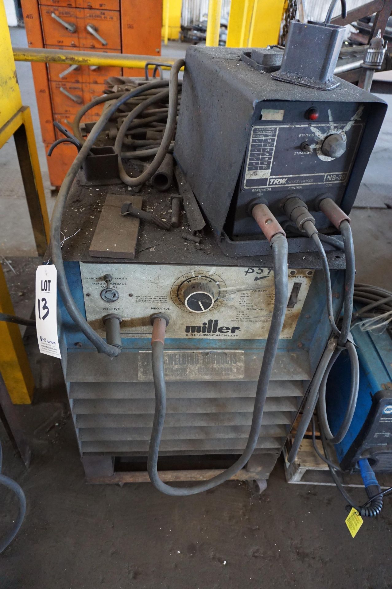MILLER DC ARC WELDER MODEL SRH-666 *FOR PARTS*, NELSON TRW NS/30 *FOR PARTS* - Image 3 of 7