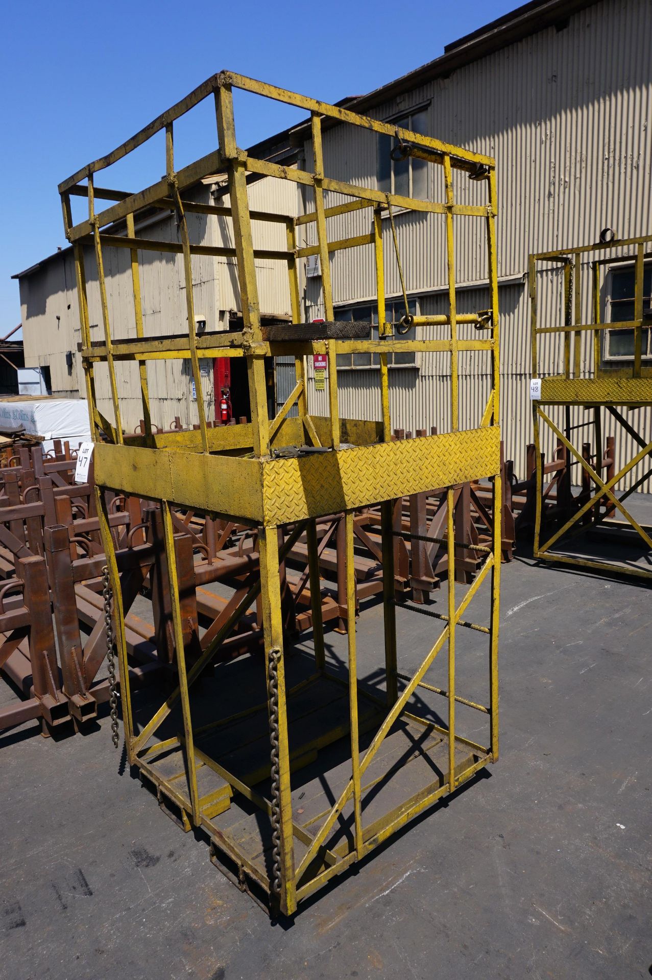 FORKLIFT MAN CAGE, DIMENSIONS 44" X 44" X 94"H - Image 2 of 2