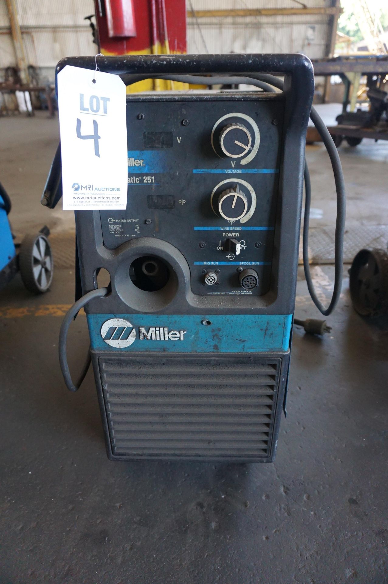 MILLER MILLERMATIC 251 MIG WELDER, S/N LB285121