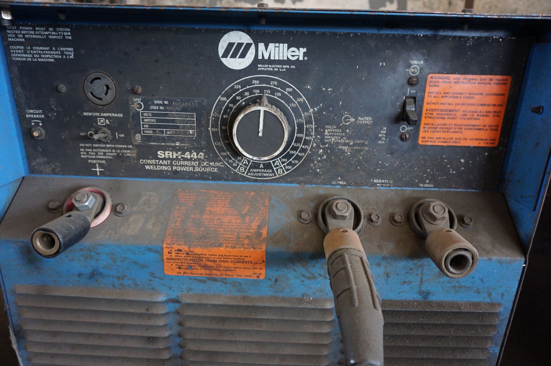 MILLER SRH-444 CONSTANT CURRENT DC ARC WELDING POWER SOURCE - Image 3 of 3