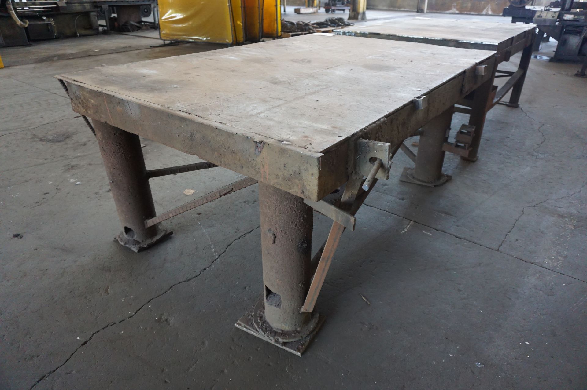 HEAVY DUTY STEEL WELD TABLE, DIMENSIONS 48" X 74"" X 32" - Image 2 of 2