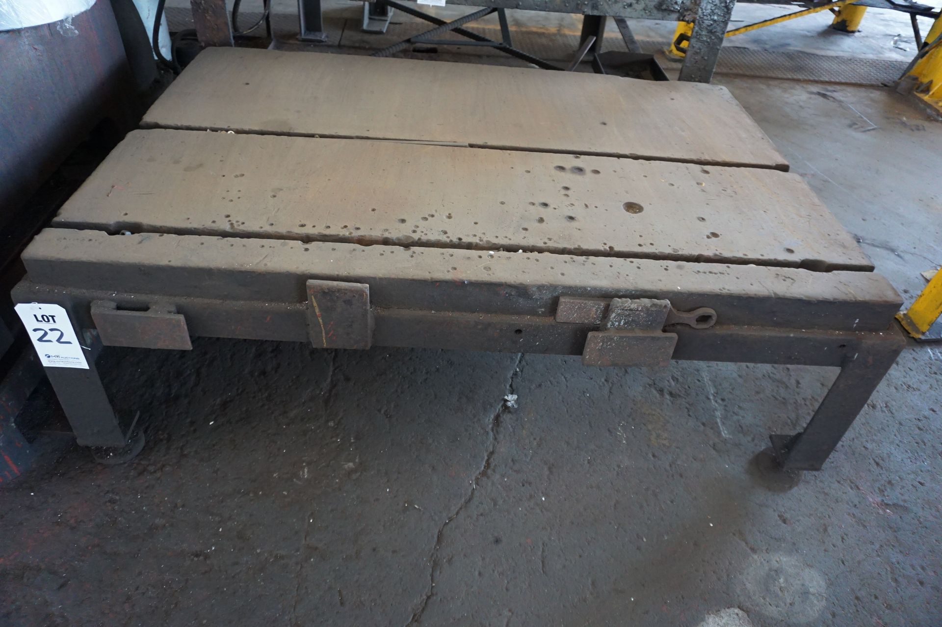 STEEL T-SLOT TABLE, DIMENSIONS 60" X 40" X 21" - Image 2 of 3