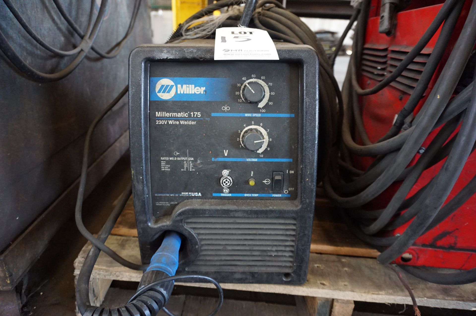 LOT TO INCLUDE: (1) MILLER MILLERMATIC 175 WIRE WELDER, (1) LINCOLN AC/DC ARC WELDER, (1)