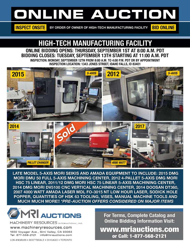 HIGH TECH MANUFACTURING FACILITY AUCTION