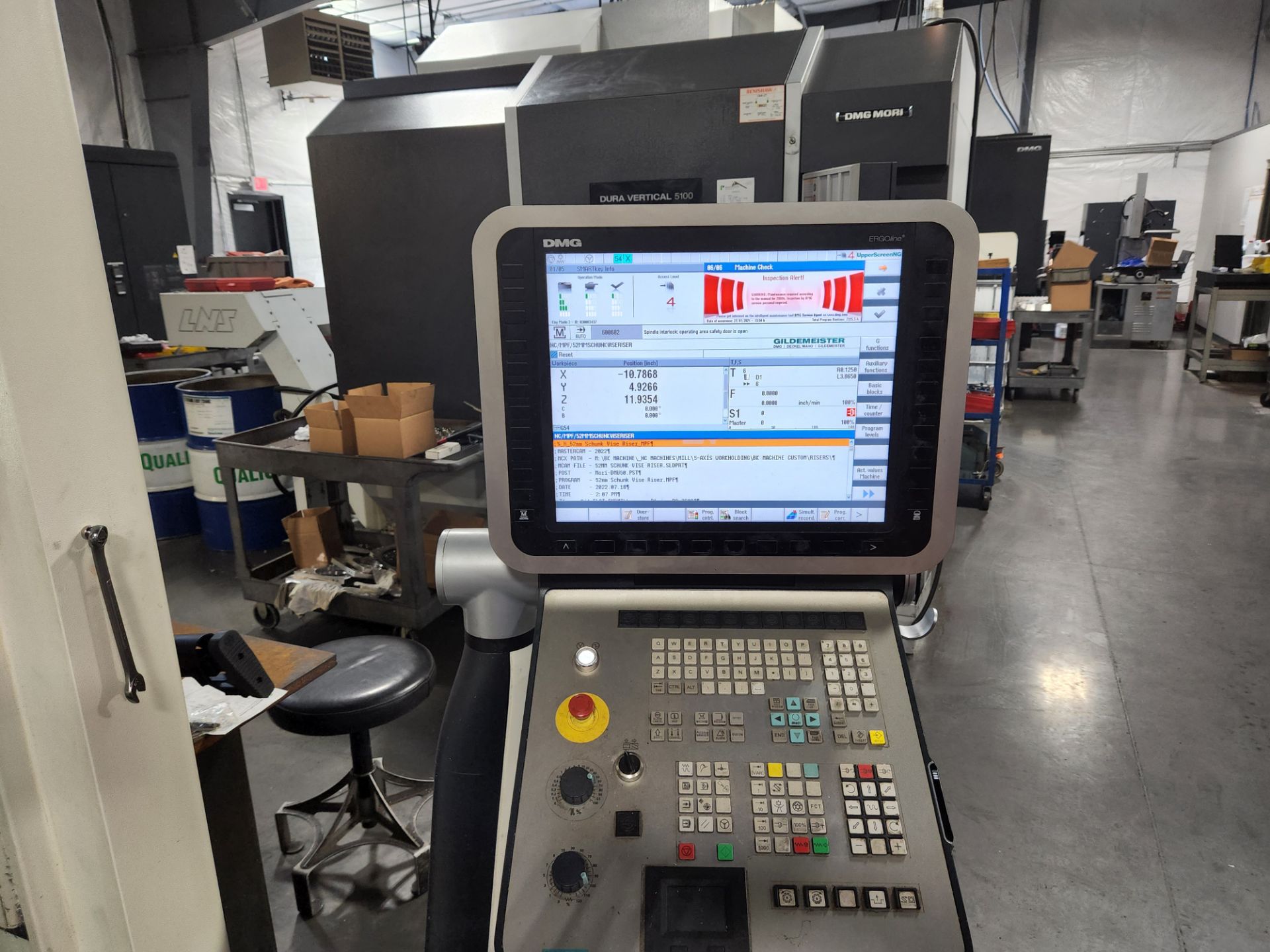 2015 DMG MORI SEIKI DMU 50,  SIEMENS CONTROL,  19.6 X 17.7 X 15.74,  B-AXIS -5 TO 110 DEGREES, 14000 - Image 6 of 9