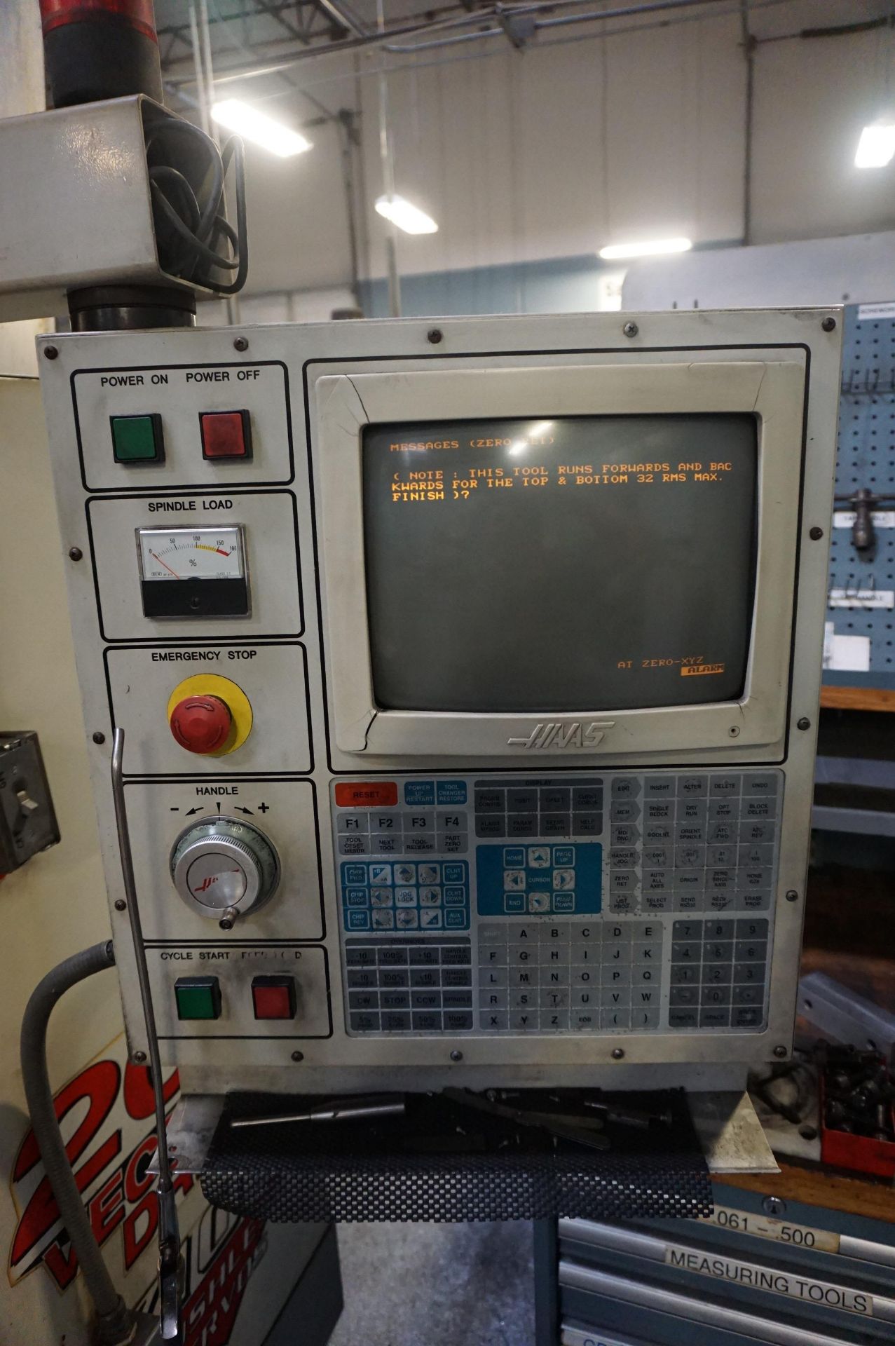 1999 HAAS VF-2 VERTICAL MACHINING CENTER, S/N 17306, PROGRAMMABLE COOLANT, ROYAL MISTBUSTER, 20 ATC - Image 2 of 11