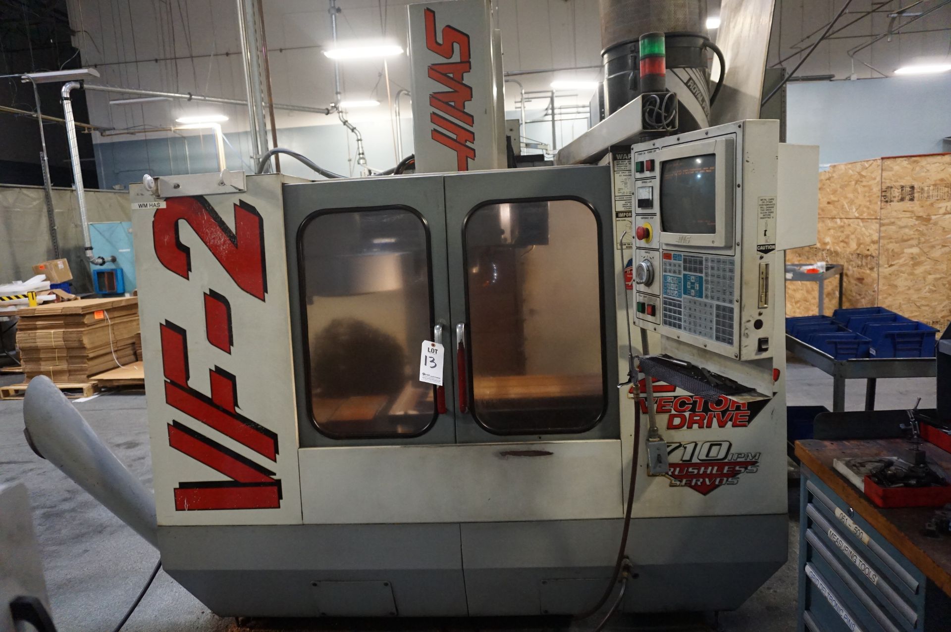 1999 HAAS VF-2 VERTICAL MACHINING CENTER, S/N 17306, PROGRAMMABLE COOLANT, ROYAL MISTBUSTER, 20 ATC