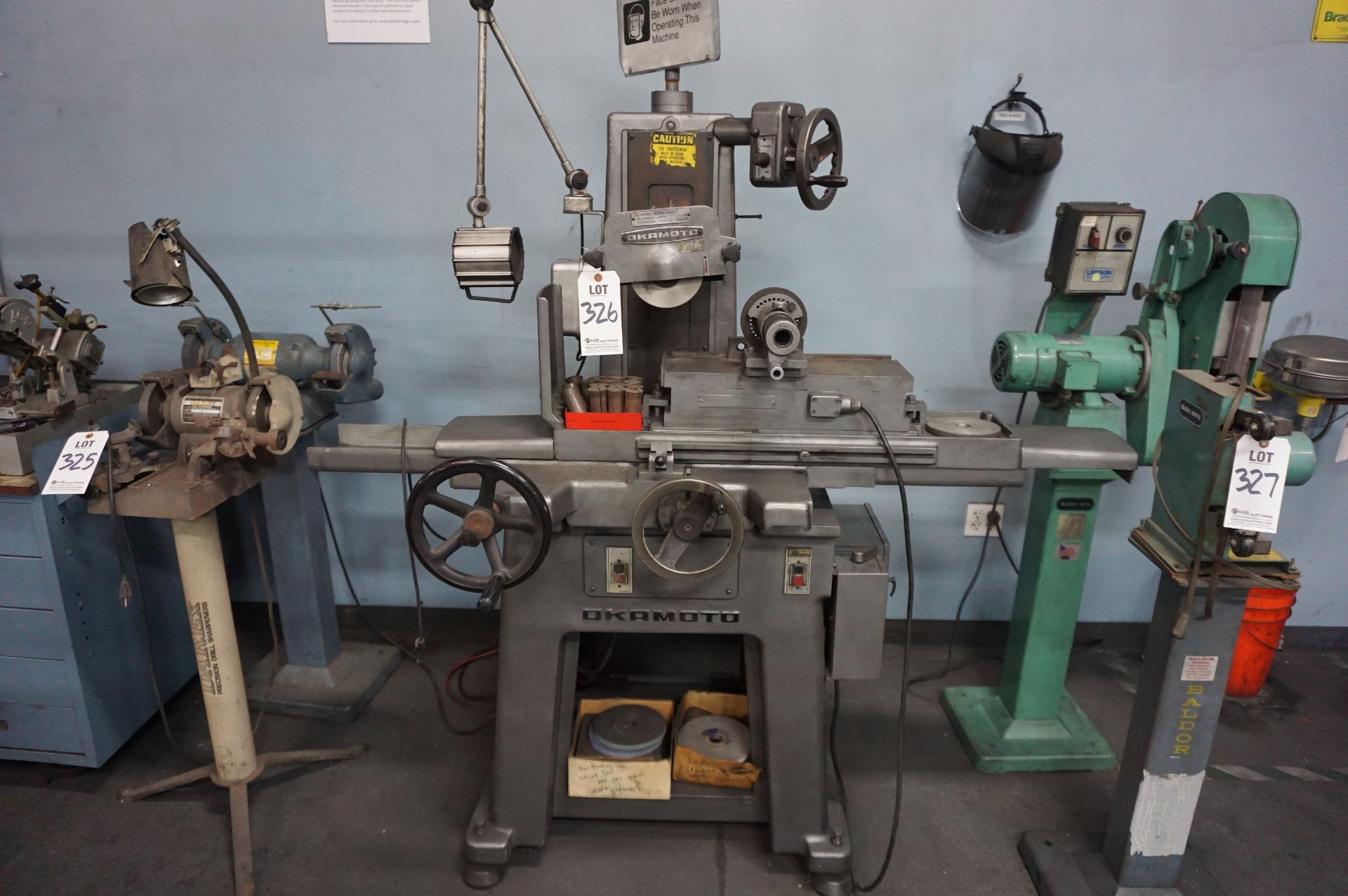 OKAMOTO SURFACE GRINDER MODEL PFG-450, S/N 246, MAX SPEED 2400 RPM, MAX WHEEL DIAMETER 205 MM X