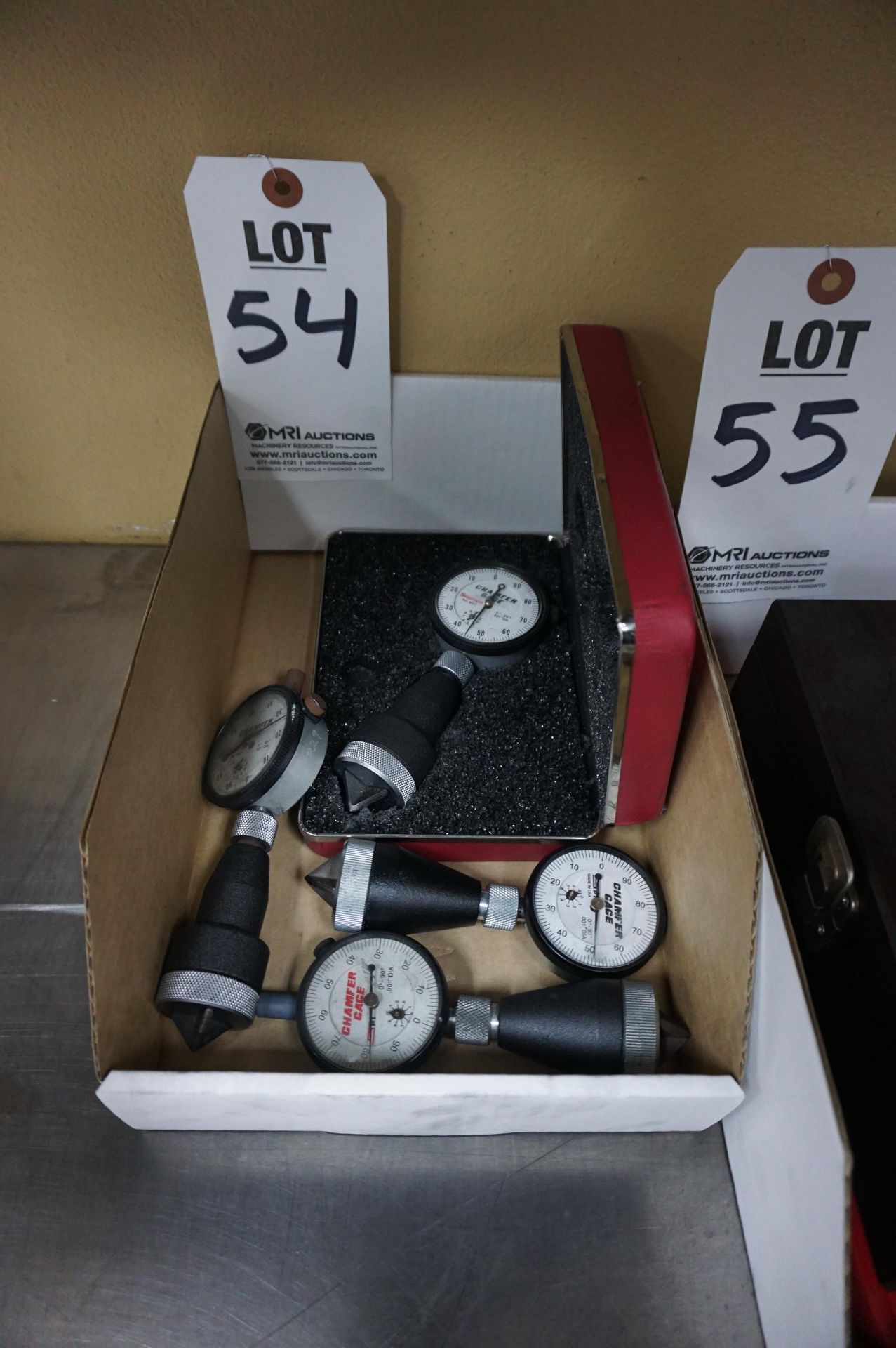 STARRETT AND SPI CHAMFER DIAL GAGES