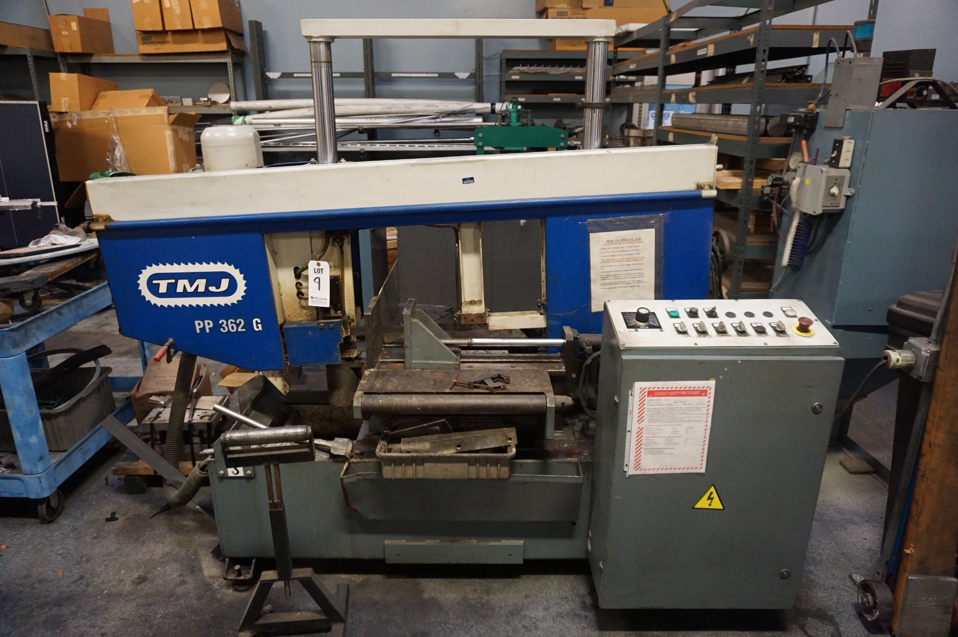 2003 JESENICE TMJ PP362 G HORIZONTAL BANDSAW, SERIES 985-2-3, S/N F-3-216, WEIGHT 1090 KG