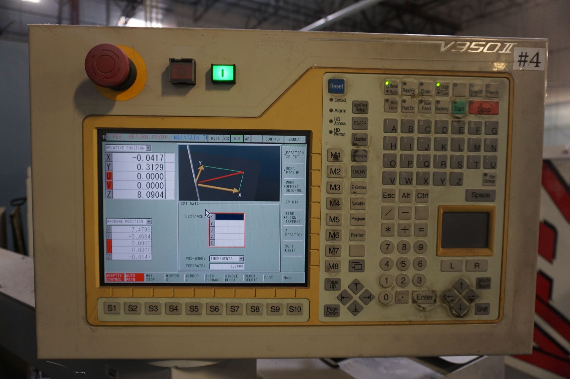 2007 MITSUBISHI MD+PROII WIRE ELECTRICAL DISCHARGE MACHINE MODEL BA8, WEIGHT 1800KG, S/N 50B8V201, - Image 4 of 10