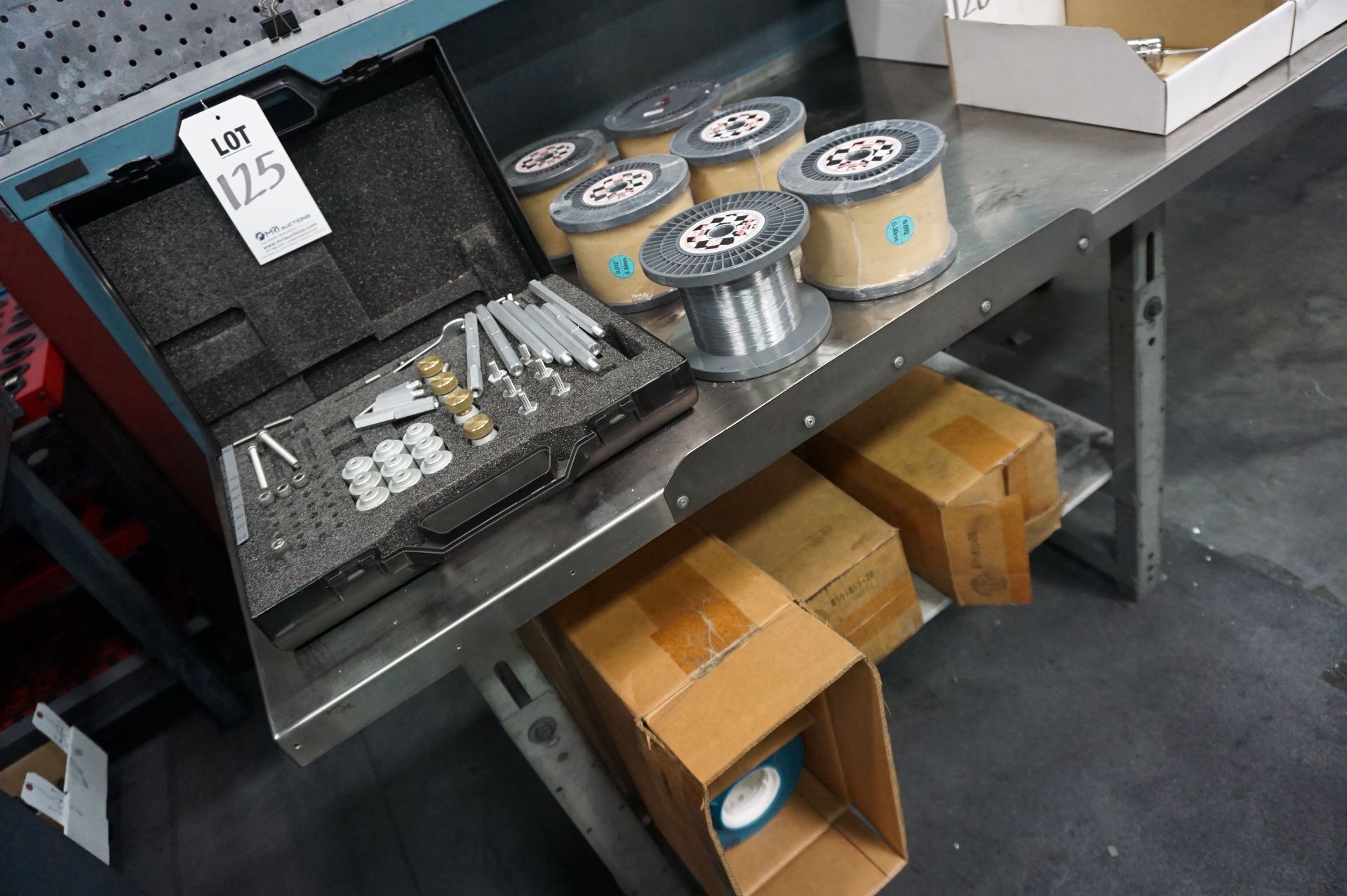 EDM SUPPORT LOT TO INCLUDE: MISC. TOOLING, WIRE SPOOLS, FILTERS