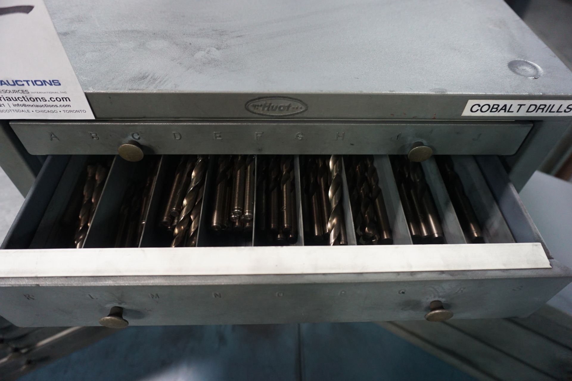 (3)HUOT TOOL ORGANIZERS WITH CONTENTS TO INCLUDE: MISC. HSS COBALT DRILLS - Image 12 of 14