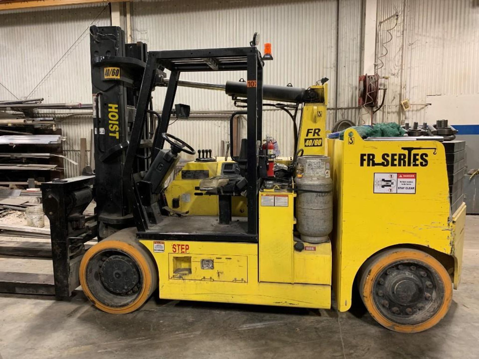 2017 HOIST FR-40/60 EXTENDABLE COUNTERWEIGHT FORKLIFT, 60,000-LB. CAPACITY @ 36'' LOAD CENTER WITH C