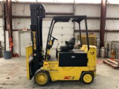 2005 HYSTER EE-RATED 10,000-LB. CAPACITY FORKLIFT, MODEL: E100ZS, S/N: D098N01783C, 48V ELECTRIC WIT