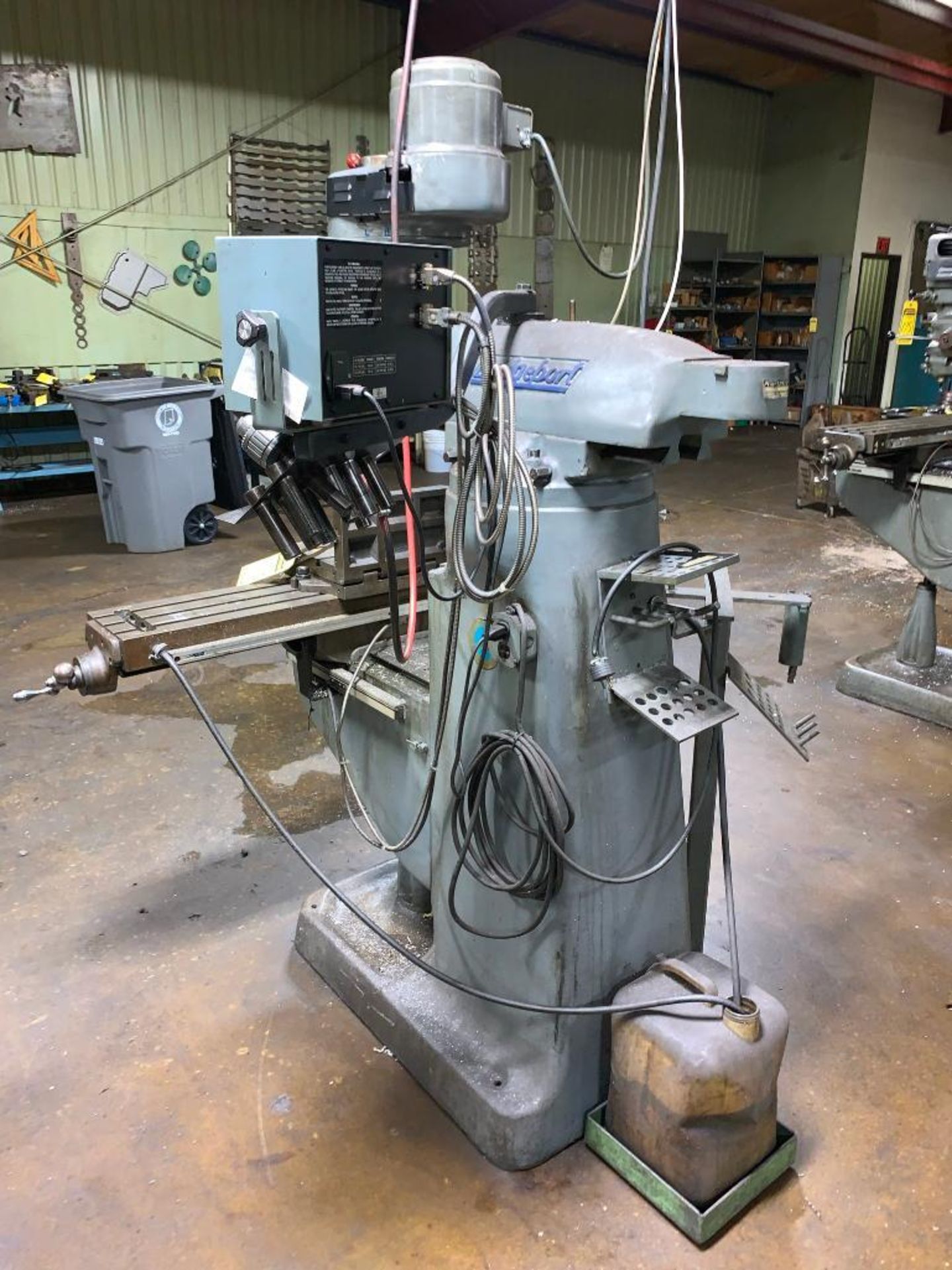 BRIDGEPORT 1-HP VERTICAL MILL, ACU-RITE MILLMATE DRO, 9'' X 48'' TABLE - Image 5 of 6