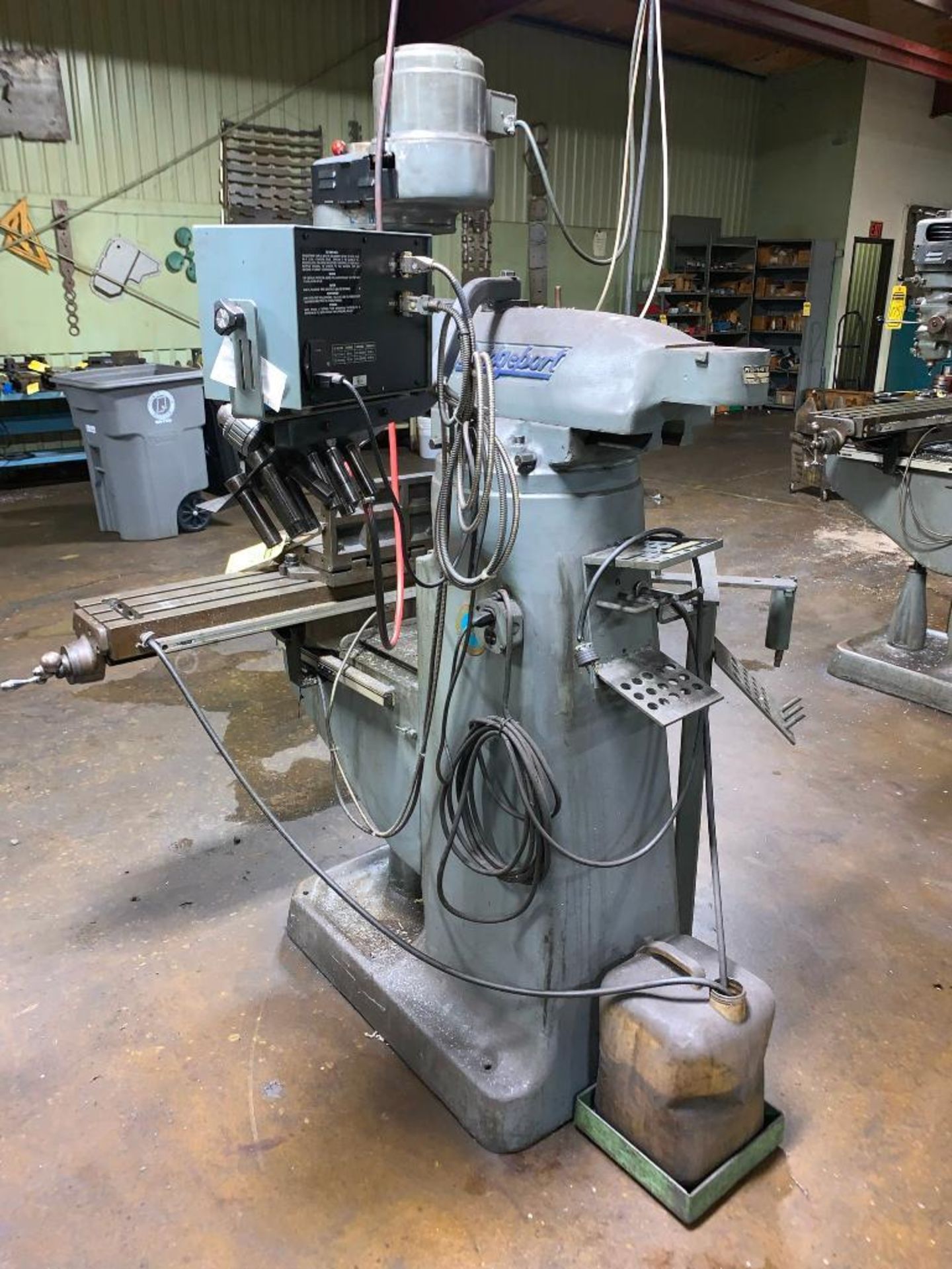 BRIDGEPORT 1-HP VERTICAL MILL, ACU-RITE MILLMATE DRO, 9'' X 48'' TABLE - Image 4 of 6