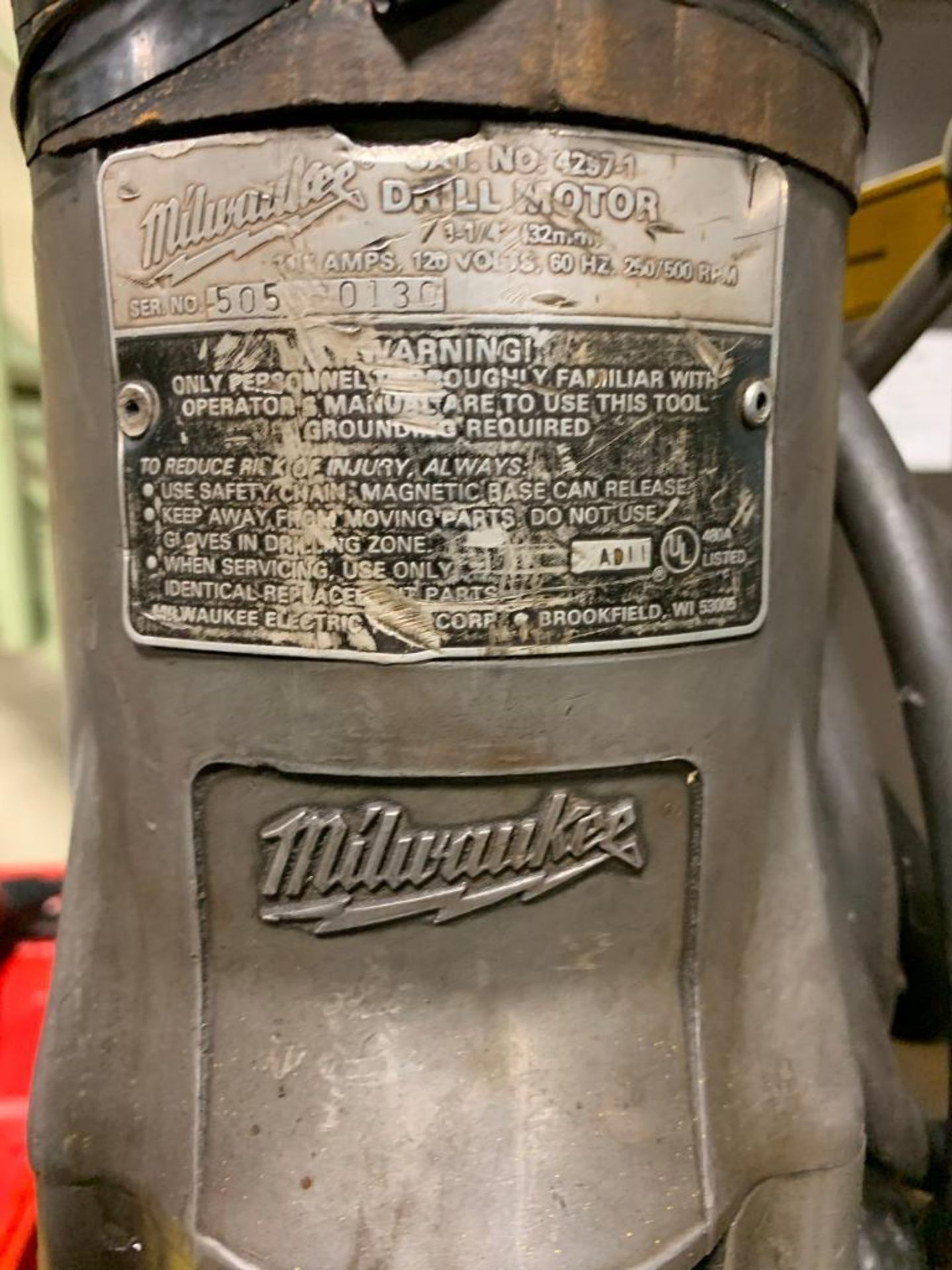 MILWAUKEE 1-1/4'' MAG DRILL, 120 V. - Image 3 of 3