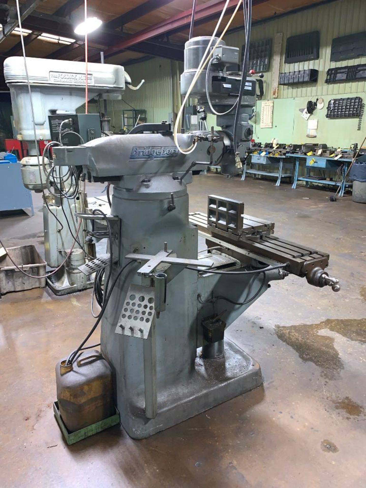 BRIDGEPORT 1-HP VERTICAL MILL, ACU-RITE MILLMATE DRO, 9'' X 48'' TABLE - Image 6 of 6