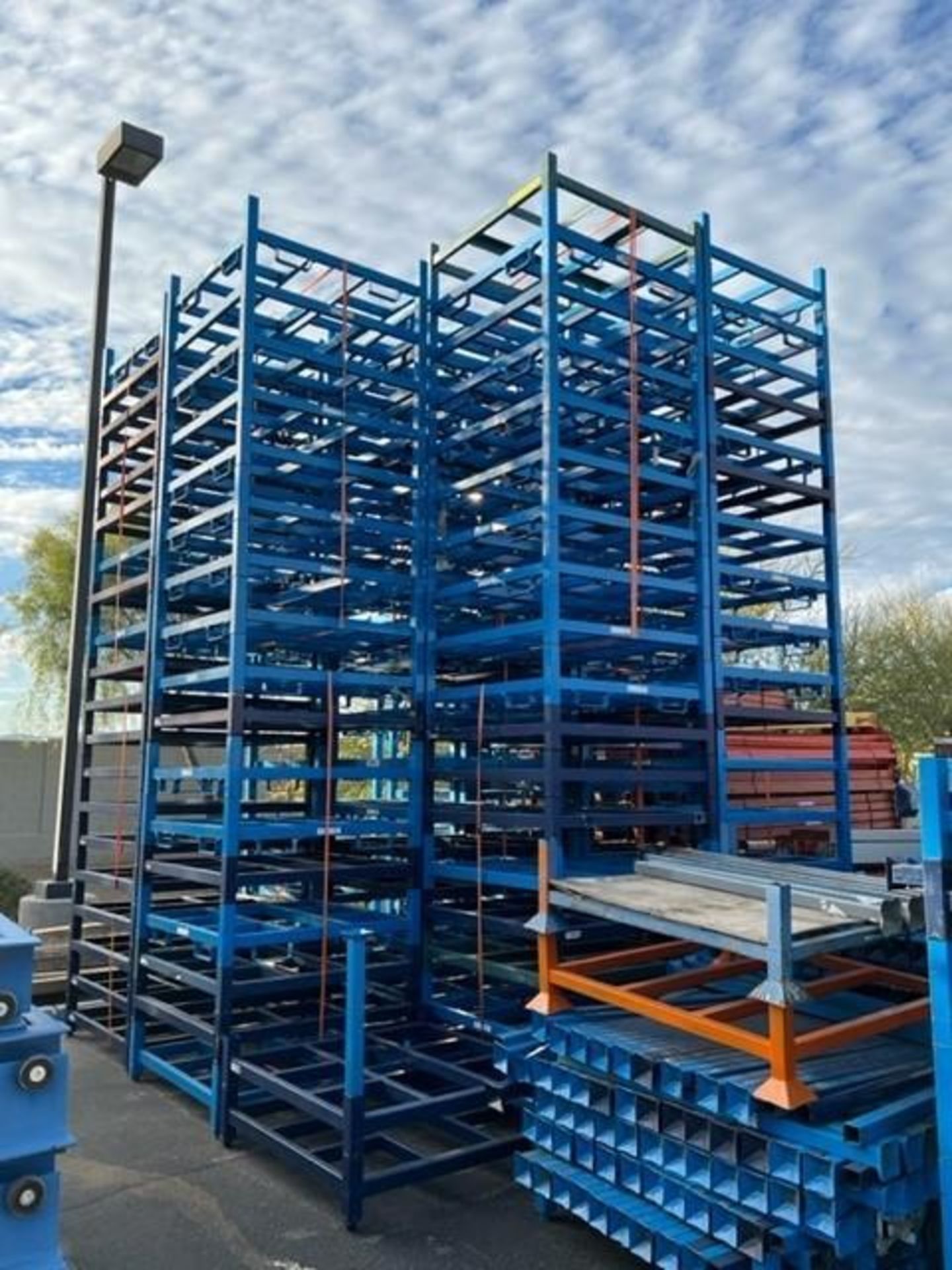 (150X) USED STACK RACK 48" X 48" X 48" COLOR LIGHT BLUE , LOCATION: 13770 W. PEORIA AVE, SURPRISE, A