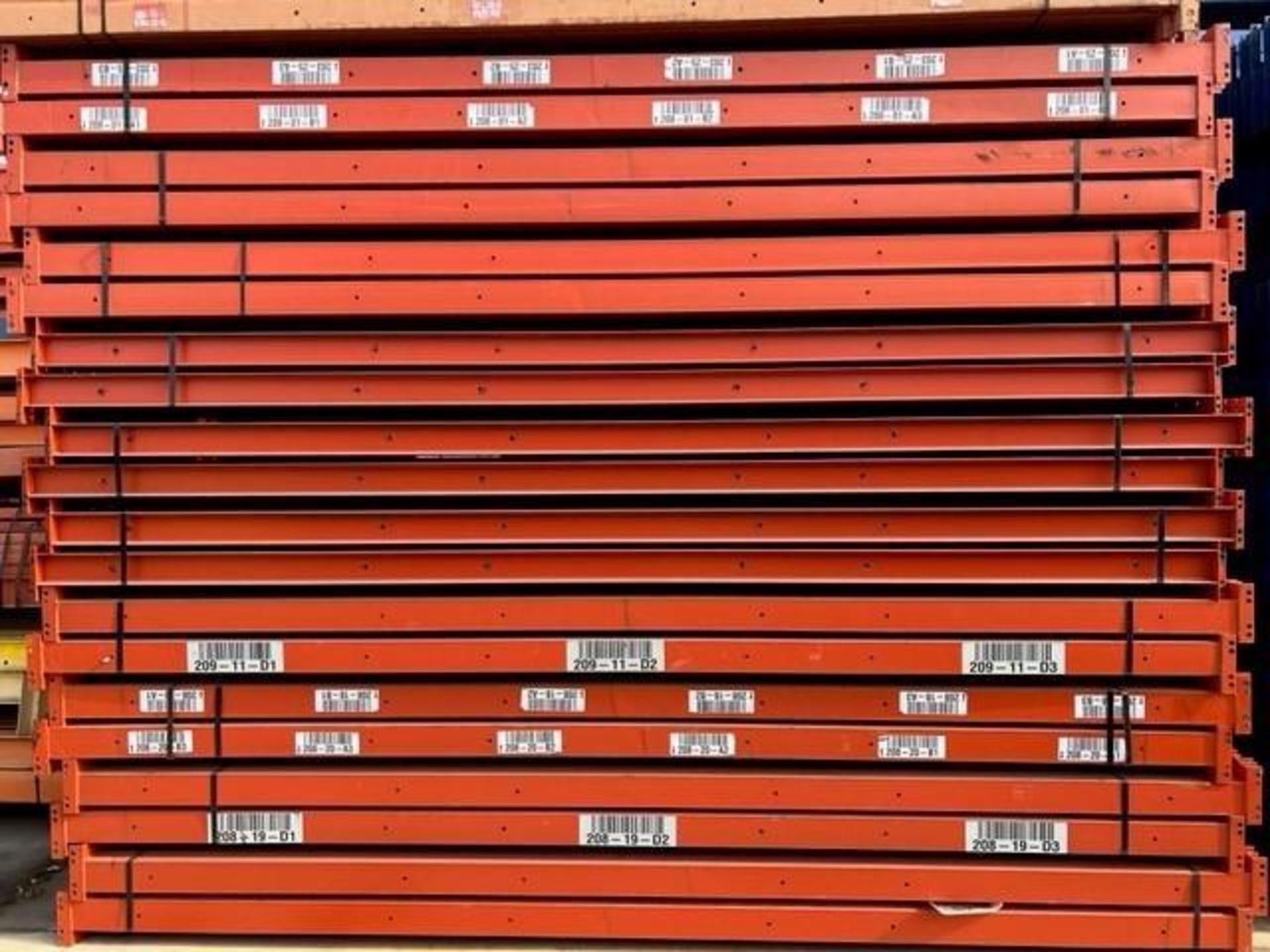 (1,492X) STRUCTURAL STYLE BEAMS: (1159) 144'' L X 4'' H, PINS: 4-HOLES, COLOR: ORANGE, (150) 144'' L - Image 8 of 8