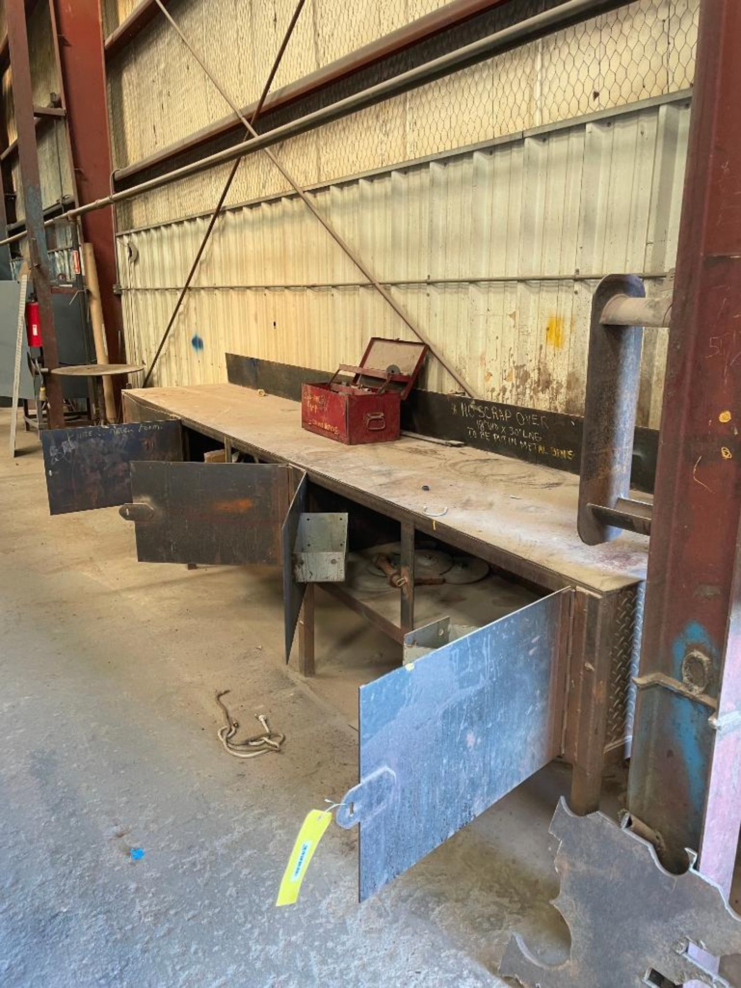 STEEL WORK BENCH, 175'' X 32''