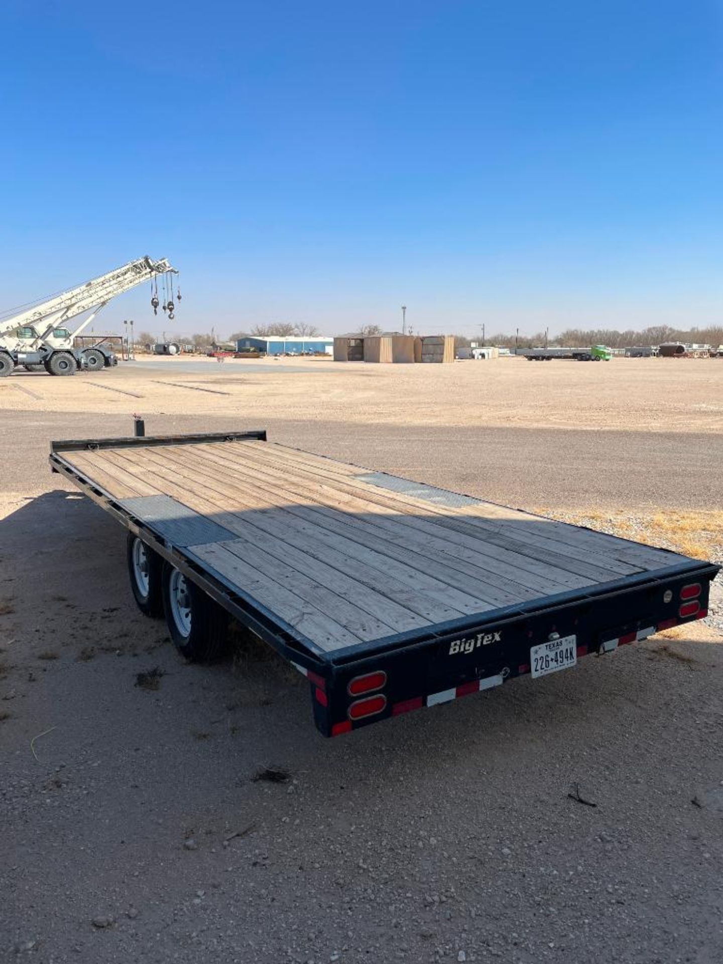 2017 BIG TEX 140A DECK OVER BUMPER PULL TRAILER, DUAL SINGLE AXLE, 8' X 20', 14,000 LB. CAP., VIN 16 - Image 4 of 4