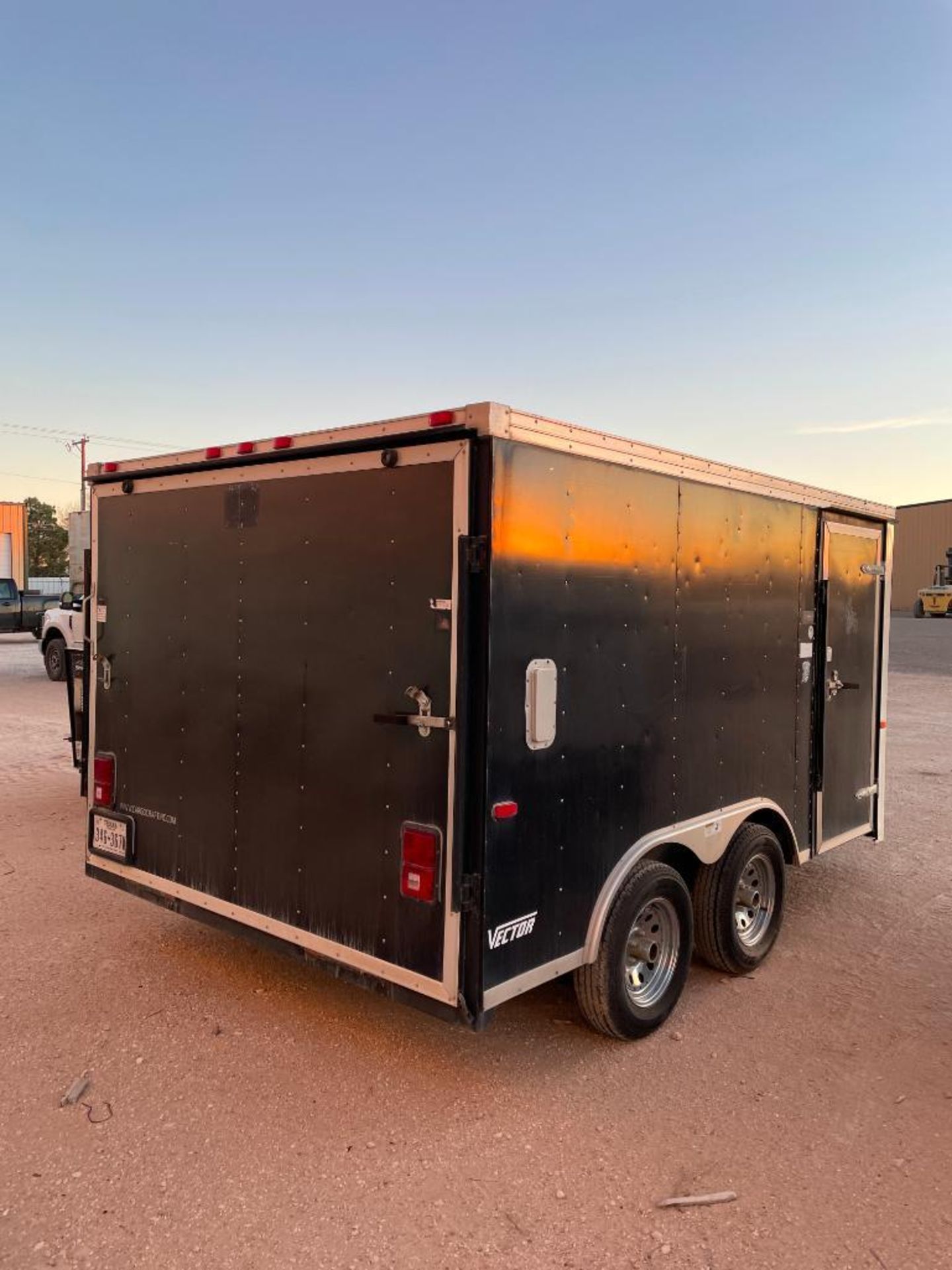 VECTOR 12' ENCLOSED TRAILER, DUAL SINGLE AXLE, 2-5/16'' HITCH (NO TITLE) - Image 2 of 6