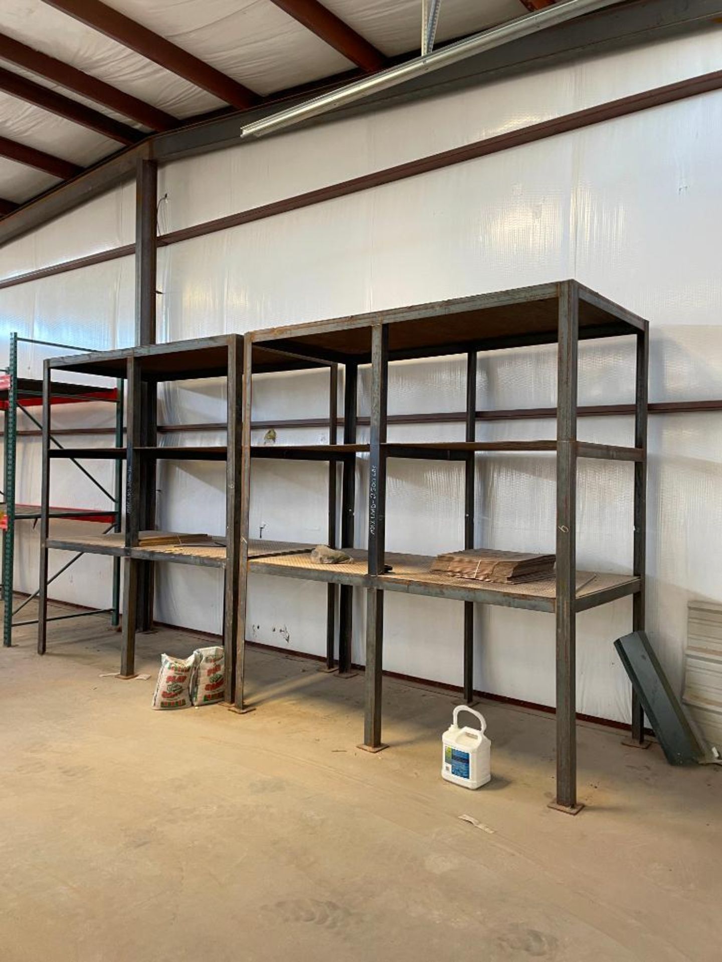 (2) HEAVY DUTY STEEL SHELVES, 11' X 48''