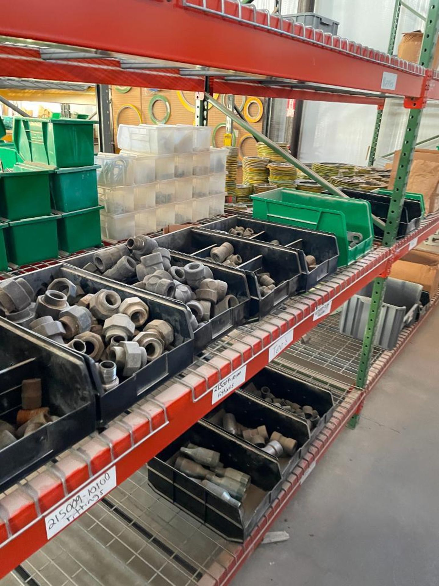 CONTENT OF SHELVING IN SHIPPING AND RECEIVING BUILDING: NEW VALVES, FLEX SEAL GASKETS, PIPE FITTINGS - Image 15 of 20
