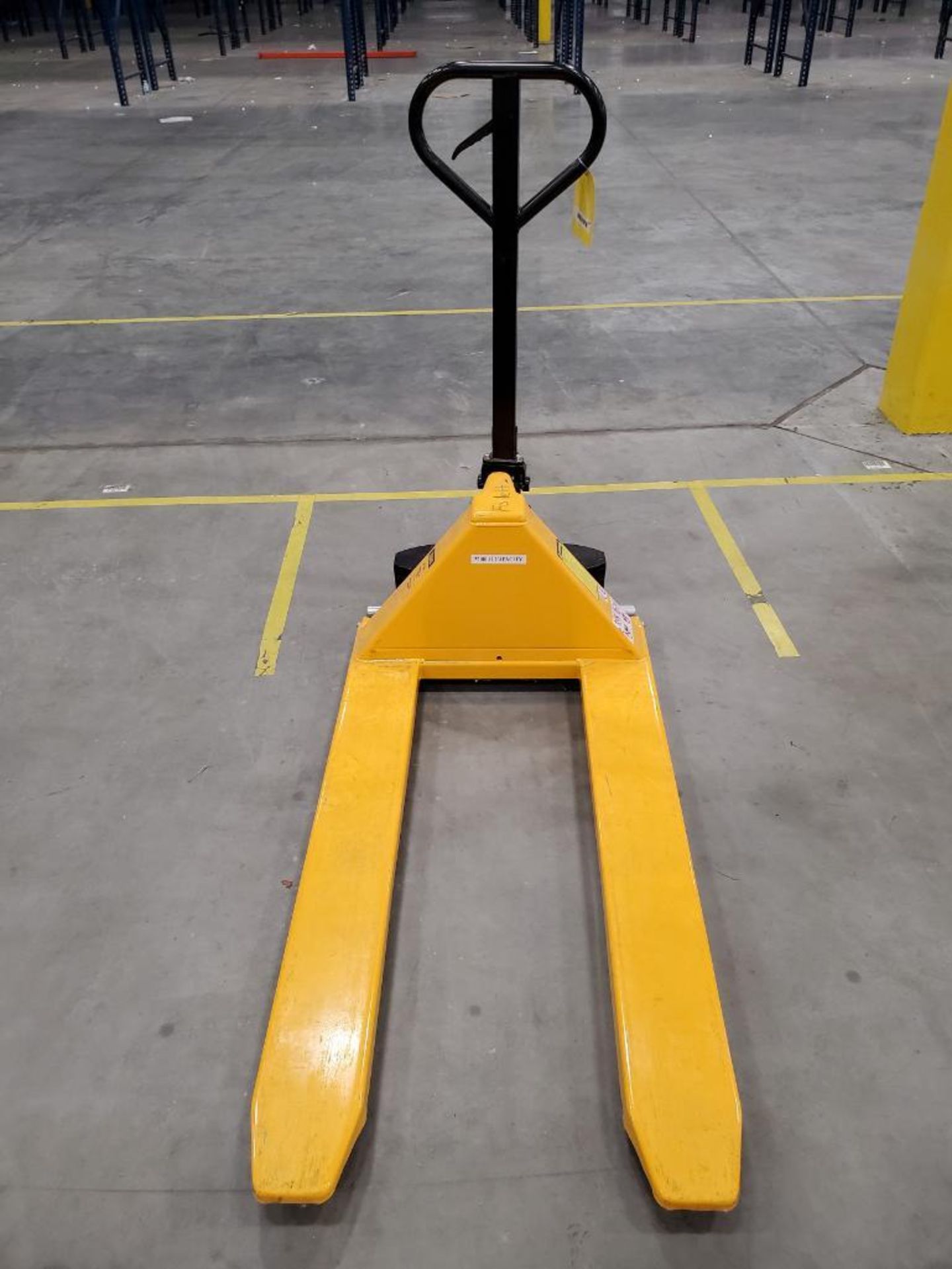 ULINE 2,200 LB. HYDRAULIC SCISSOR LIFT PALLET JACK, MODEL H-1785, 45" FORKS - Image 2 of 4