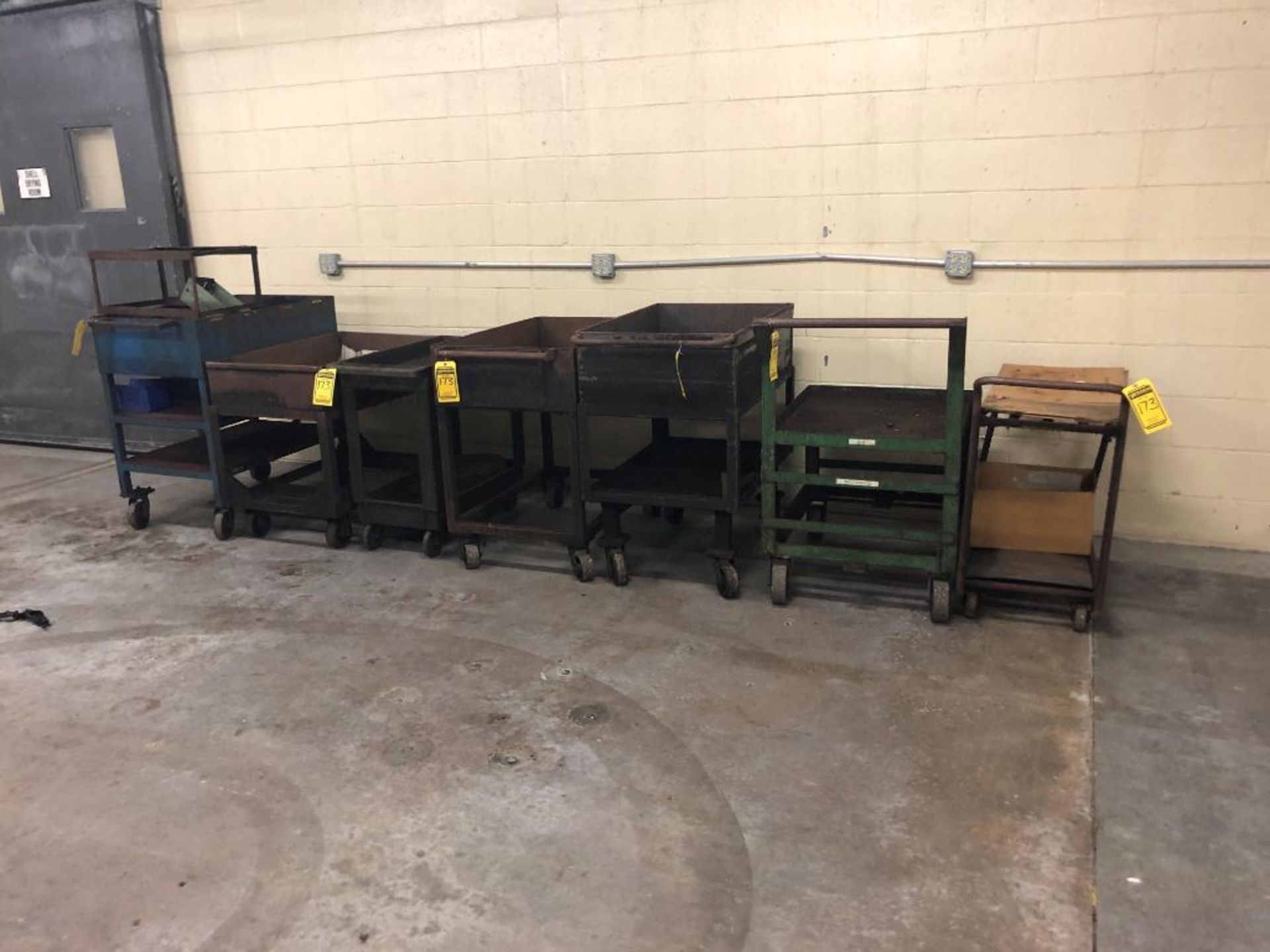 (7) ASSORTED SIZE SHOP CARTS