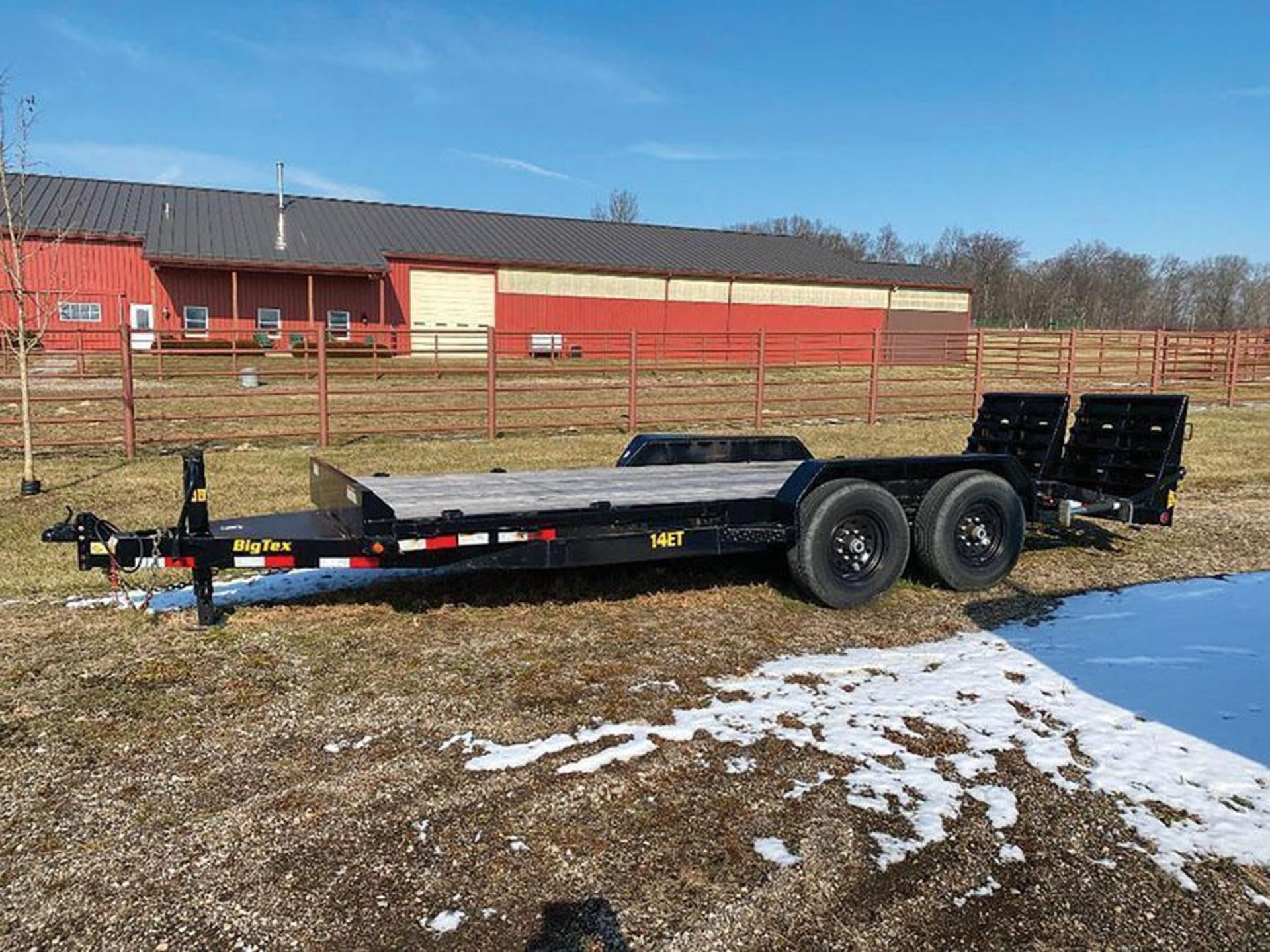 2021 UNUSED BIG TEX 14ET T/A EQUIPMENT TRAILER, VIN 16V1C232XM3018230, MODEL 14ET-18BK-MR, MEGA RAMP - Image 4 of 14