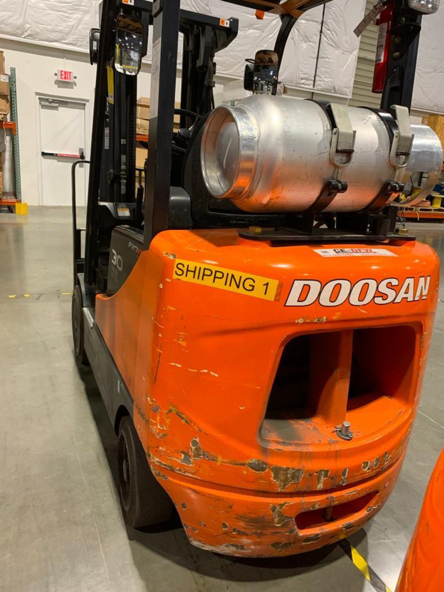 DOOSAN 5,000 LB. CAPACITY FORKLIFT, MODEL GC30E-5, S/N FGAOM-1790-00112, 3-STAGE MAST, 189'' MAX LOA - Image 7 of 7