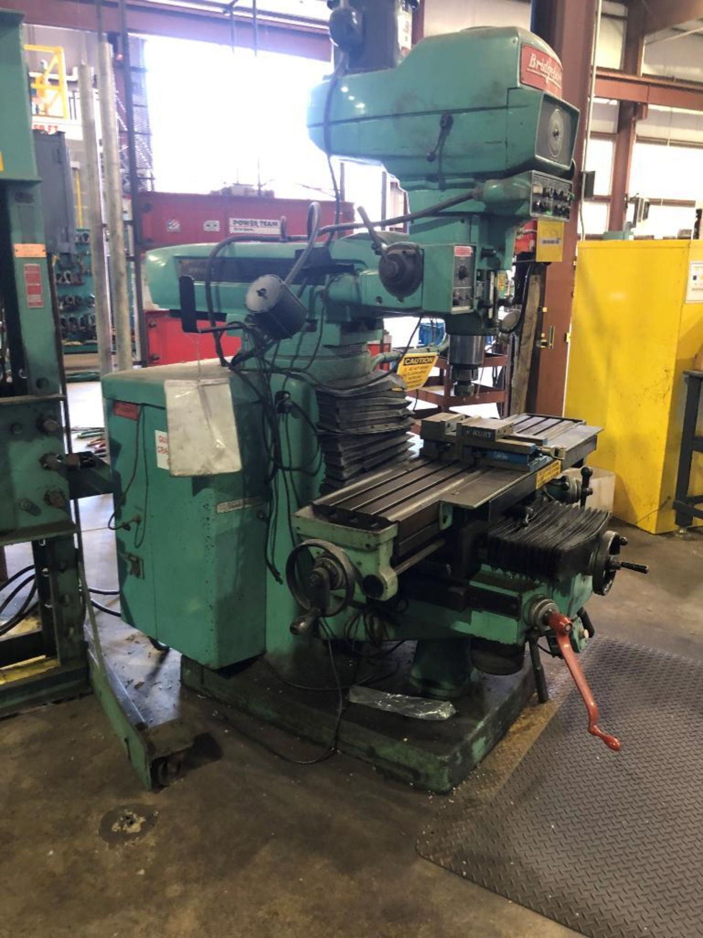 BRIDGEPORT SERIES 2 VERTICAL MILL, 2-AXIS DRO, 58'' X 11'' TABLE, KNEE BED, 50-3500 SPINDLE RPM, KUR - Image 2 of 3