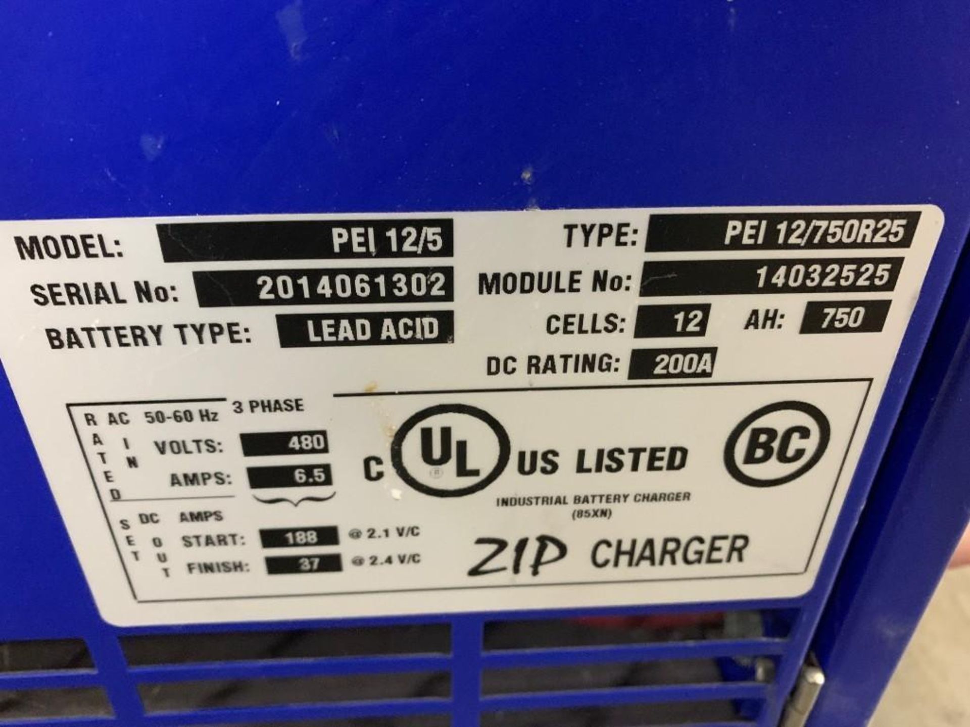 (2) BATTERY 24-VOLT BATTERY CHARGERS, HAWKER 1 PHASE CHARGER, INFINITY HIGH FREQUENCY CHARGER, MODEL - Image 3 of 7