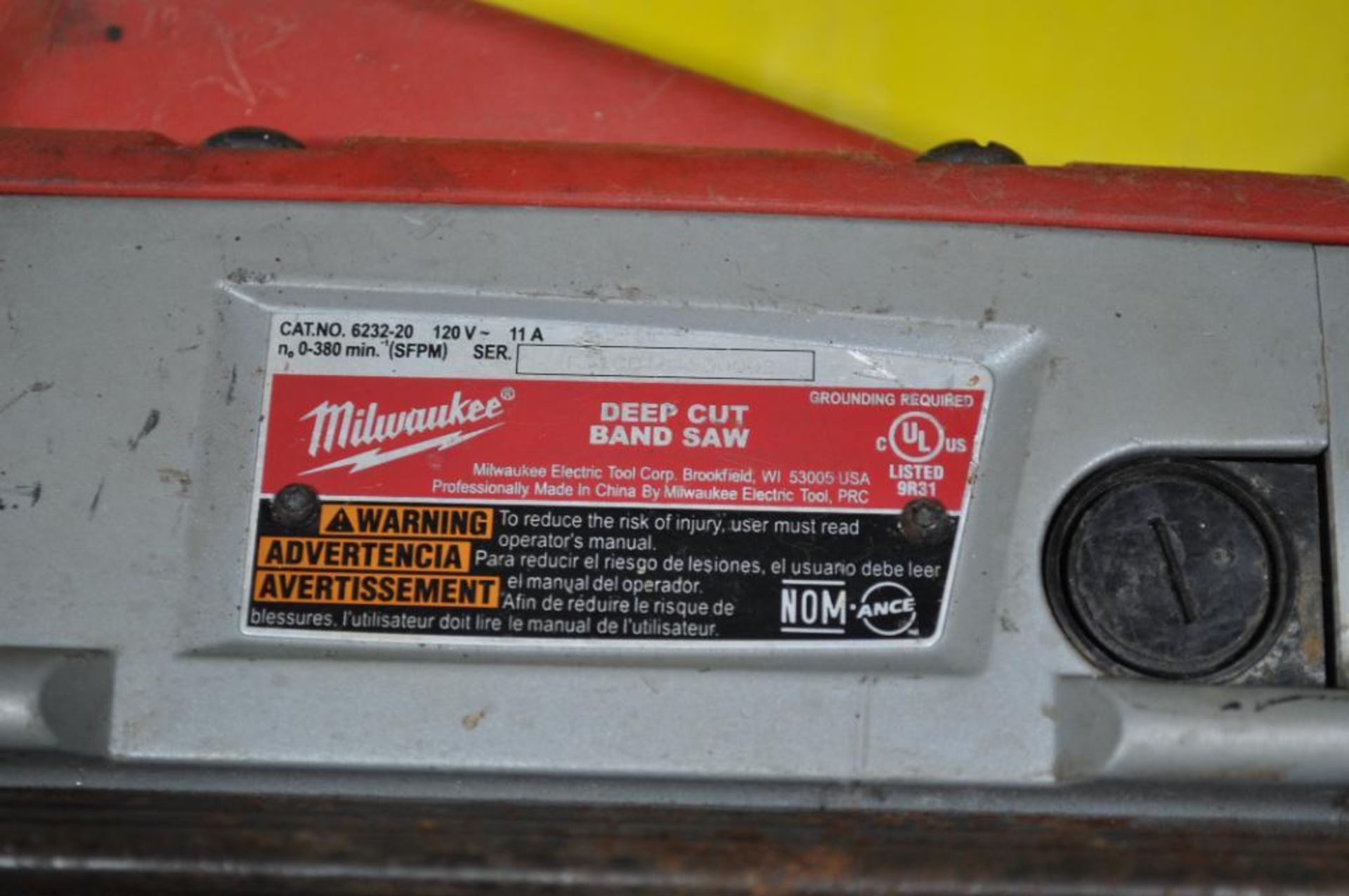 MILWAUKEE 6232-20 DEEP CUT BAND SAW 120 VAC - Image 3 of 3