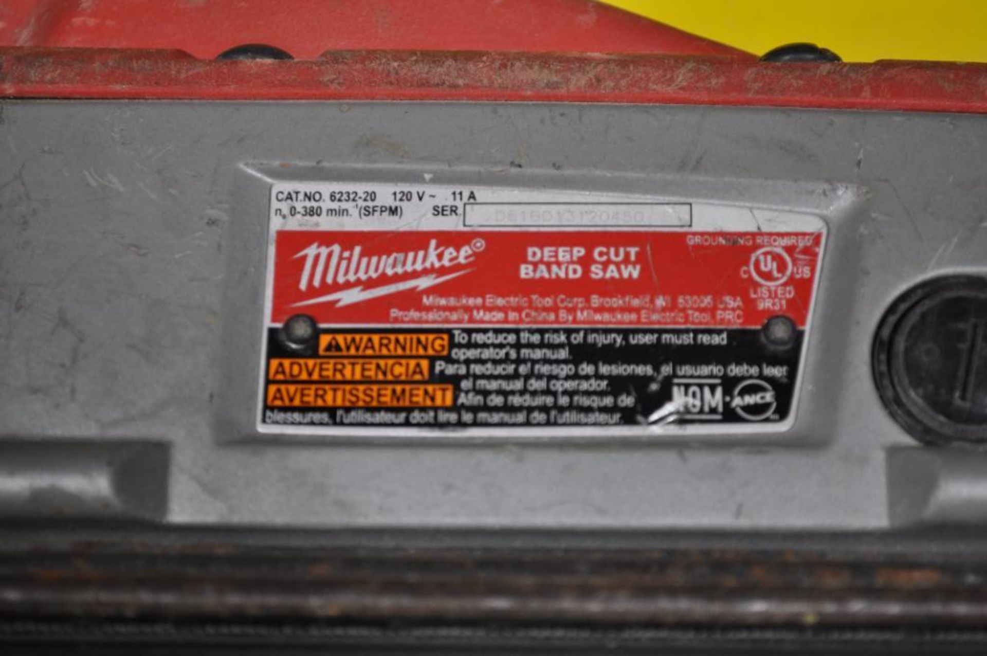 MILWAUKEE 6232-20 DEEP CUT BAND SAW 120 VAC - Image 3 of 3